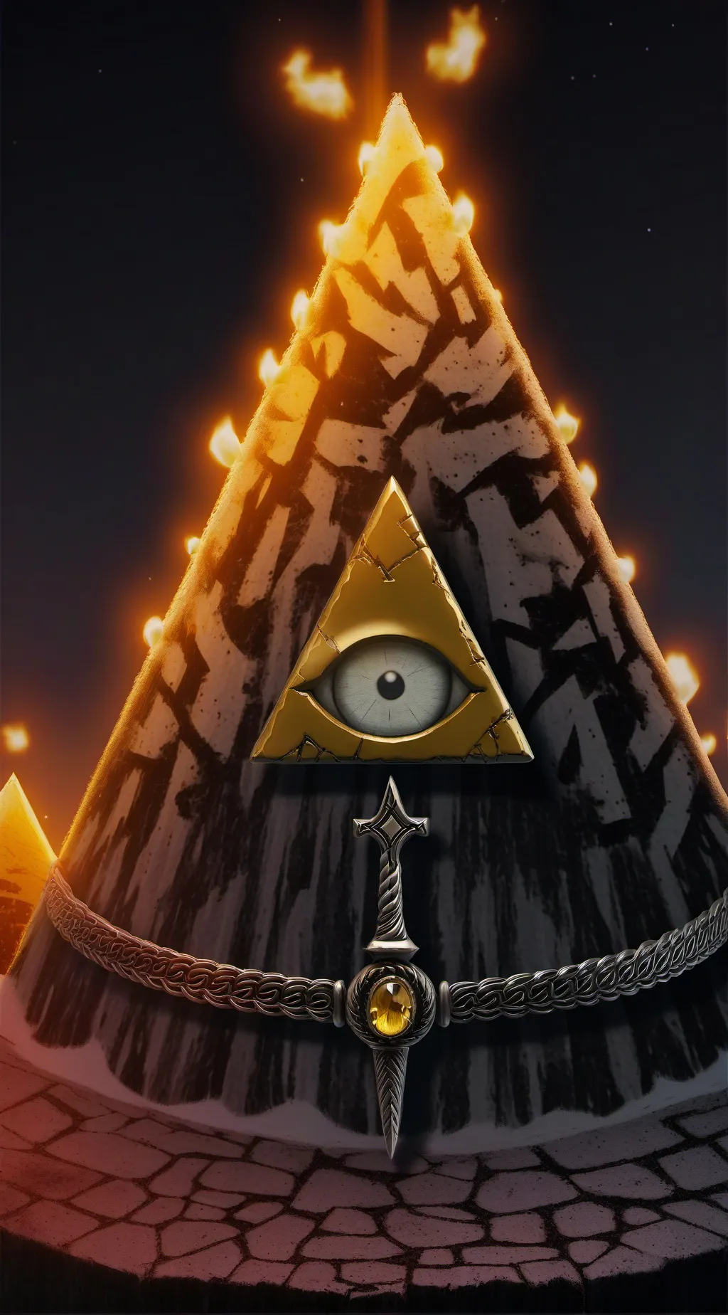 ai character: bill cipher  background