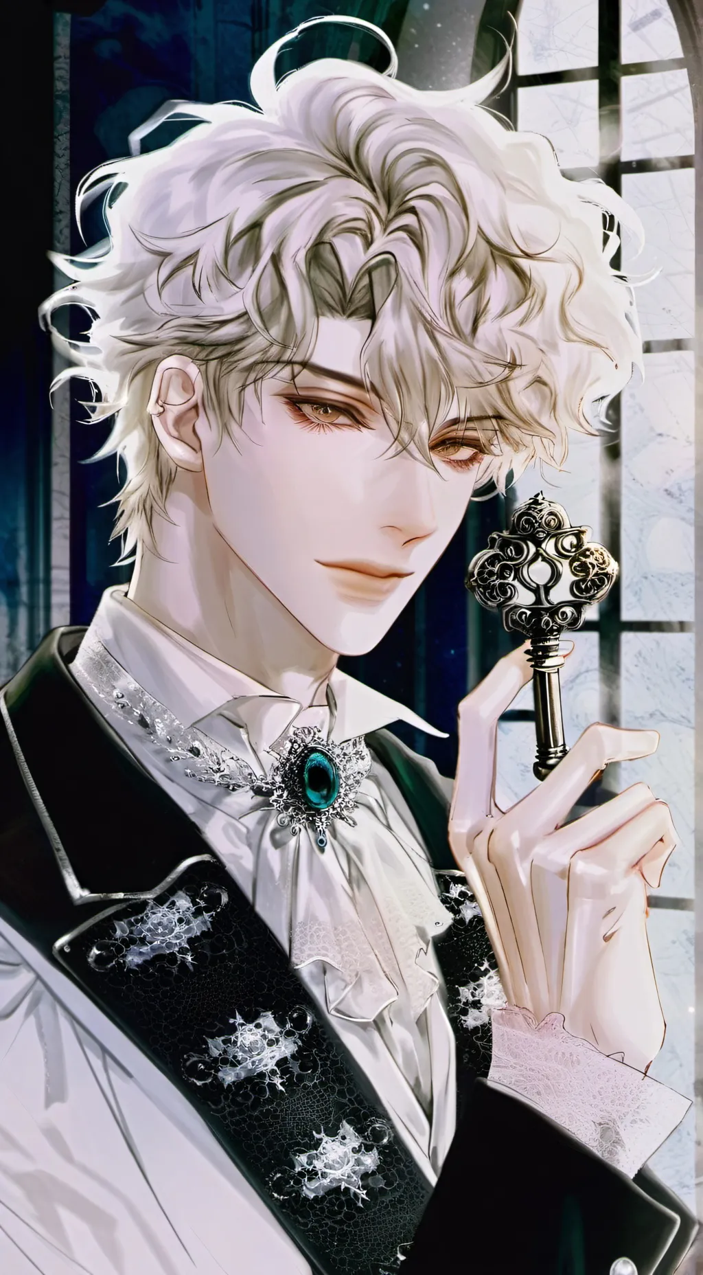 ai character: Critically Curly background