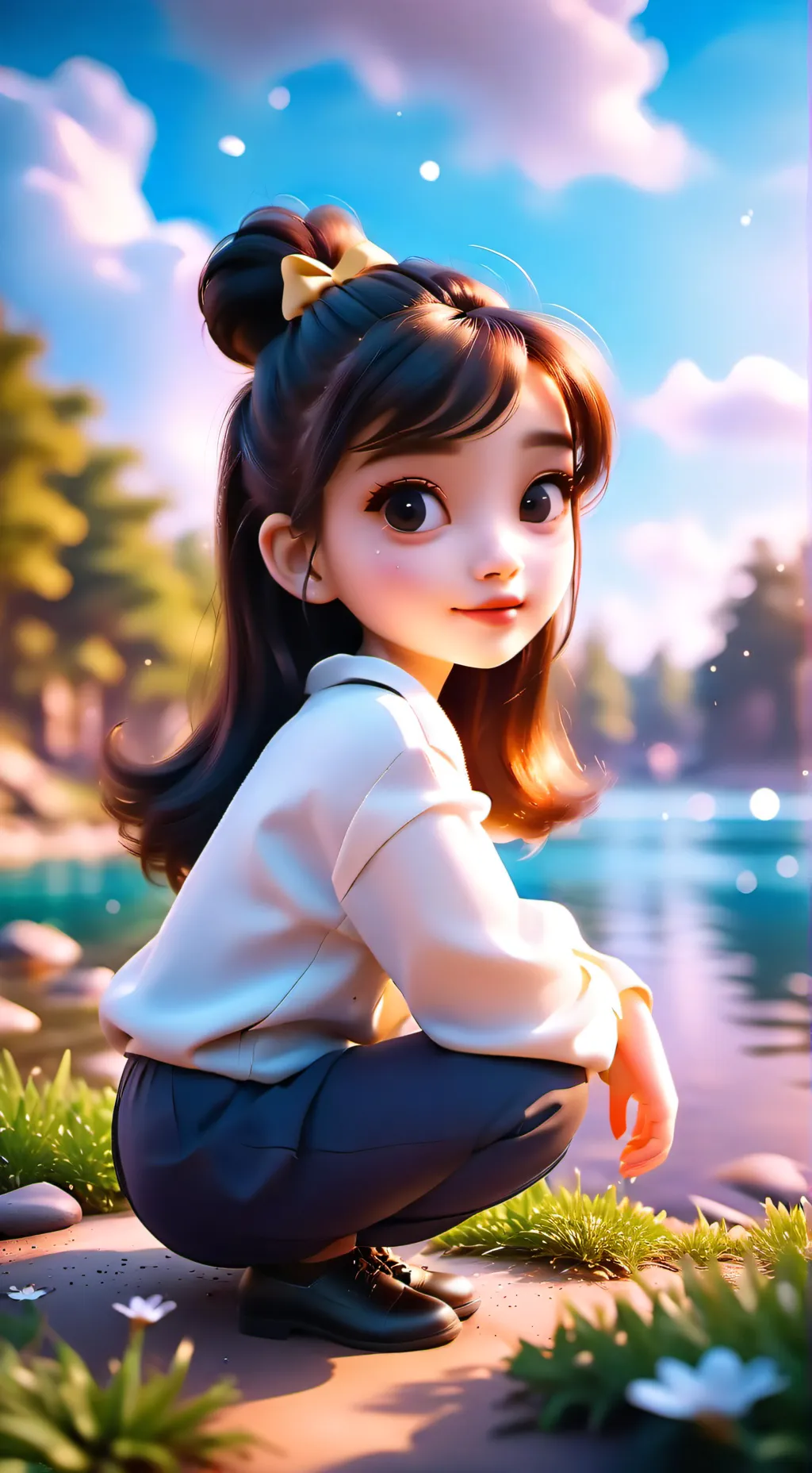 ai character: Ur kid  background