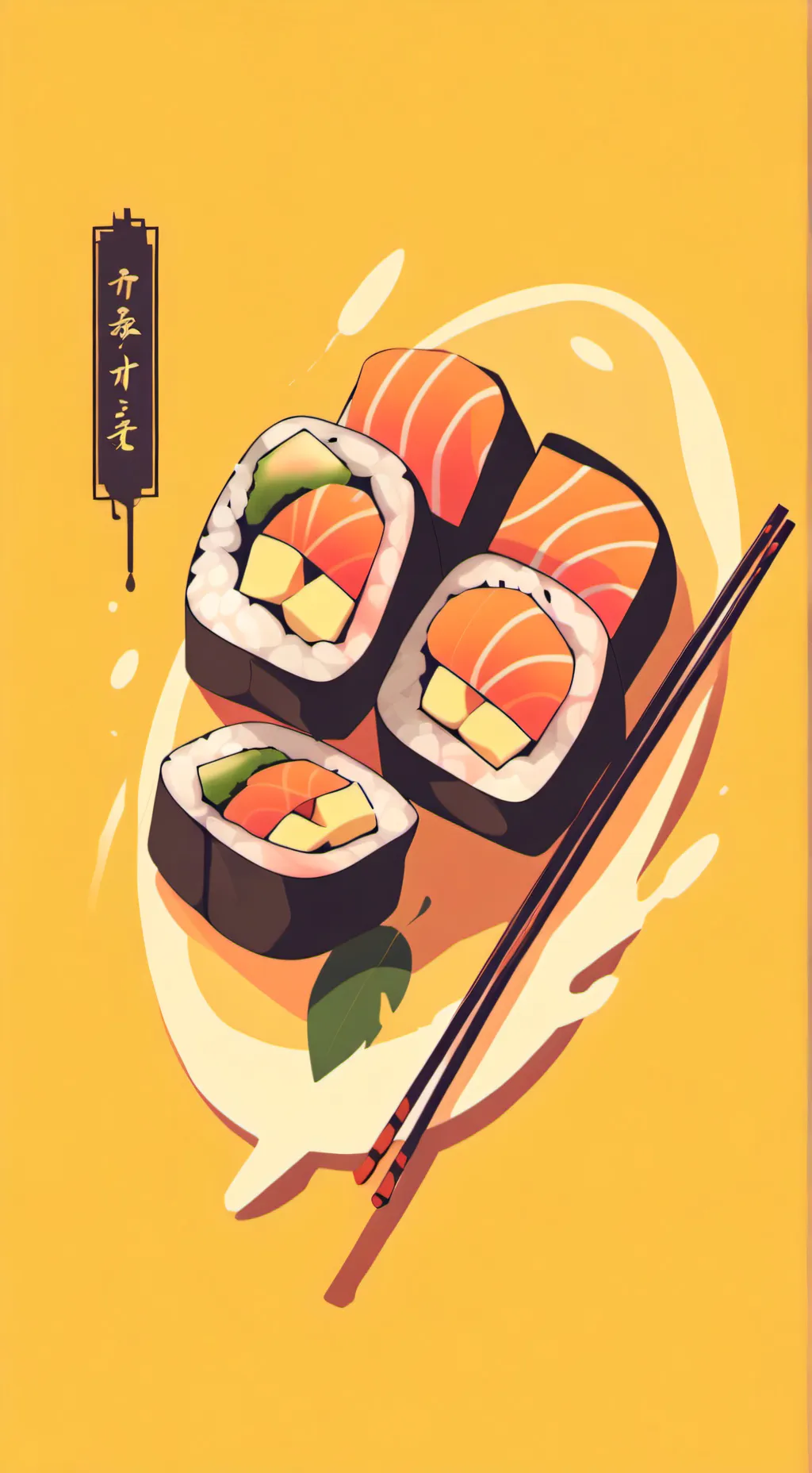 ai character: scary shushi background