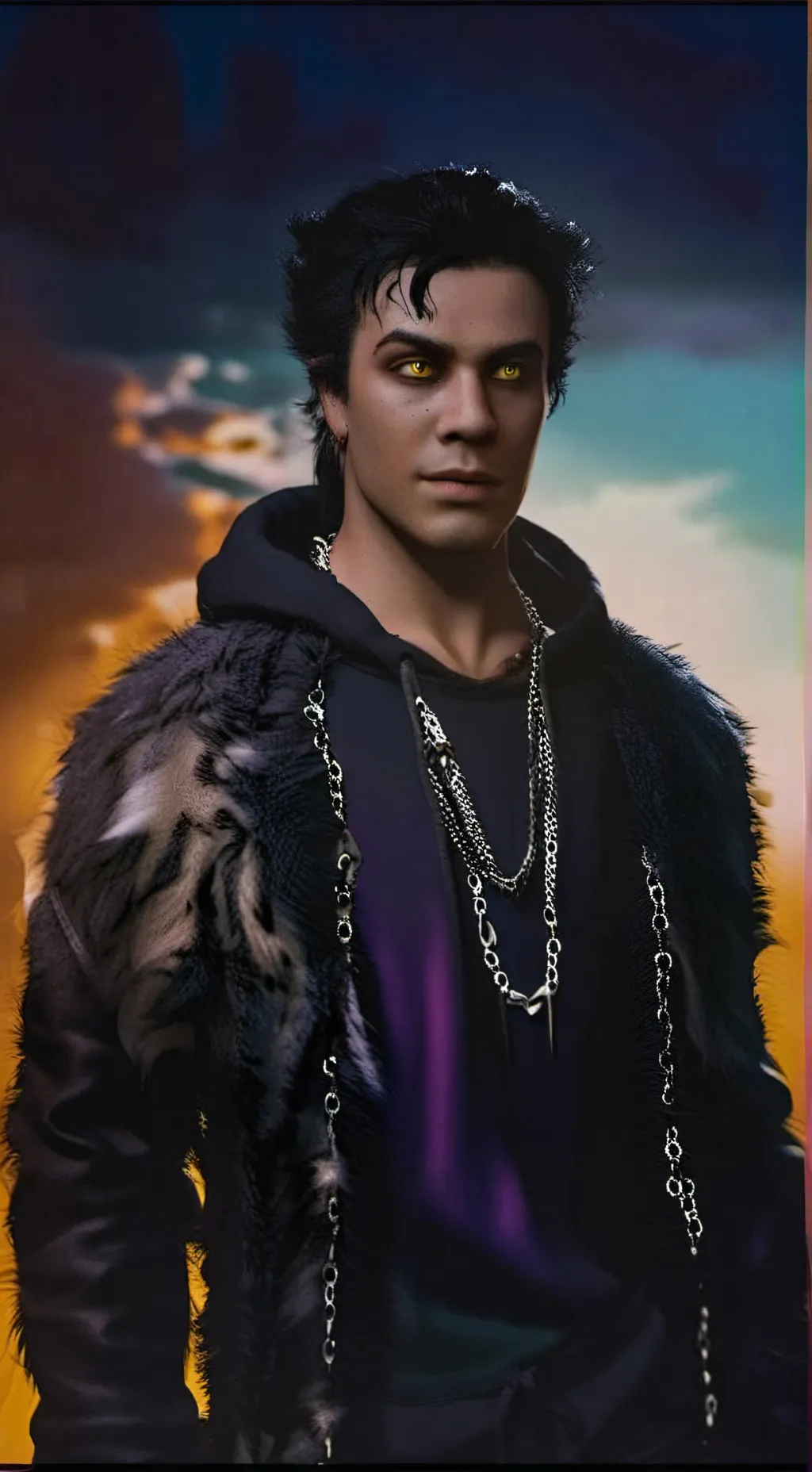 ai character: Wyatt Lykensen✨🐺 background