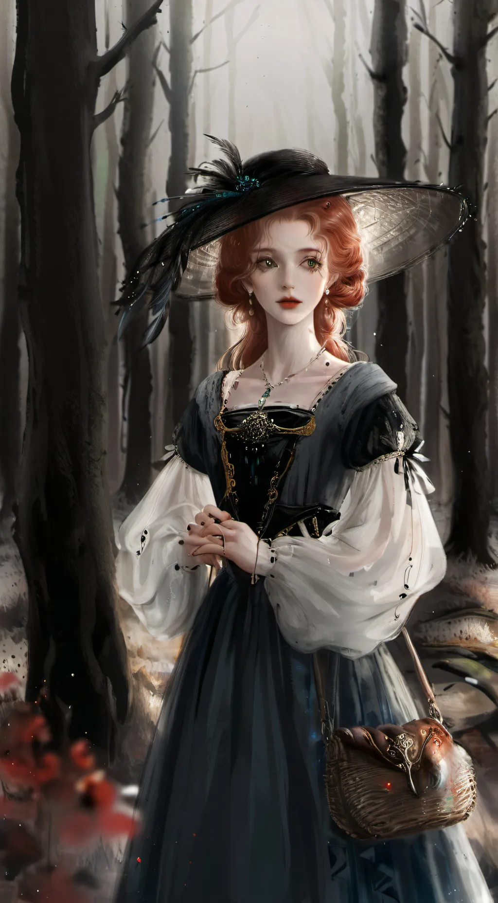 ai character: violet background