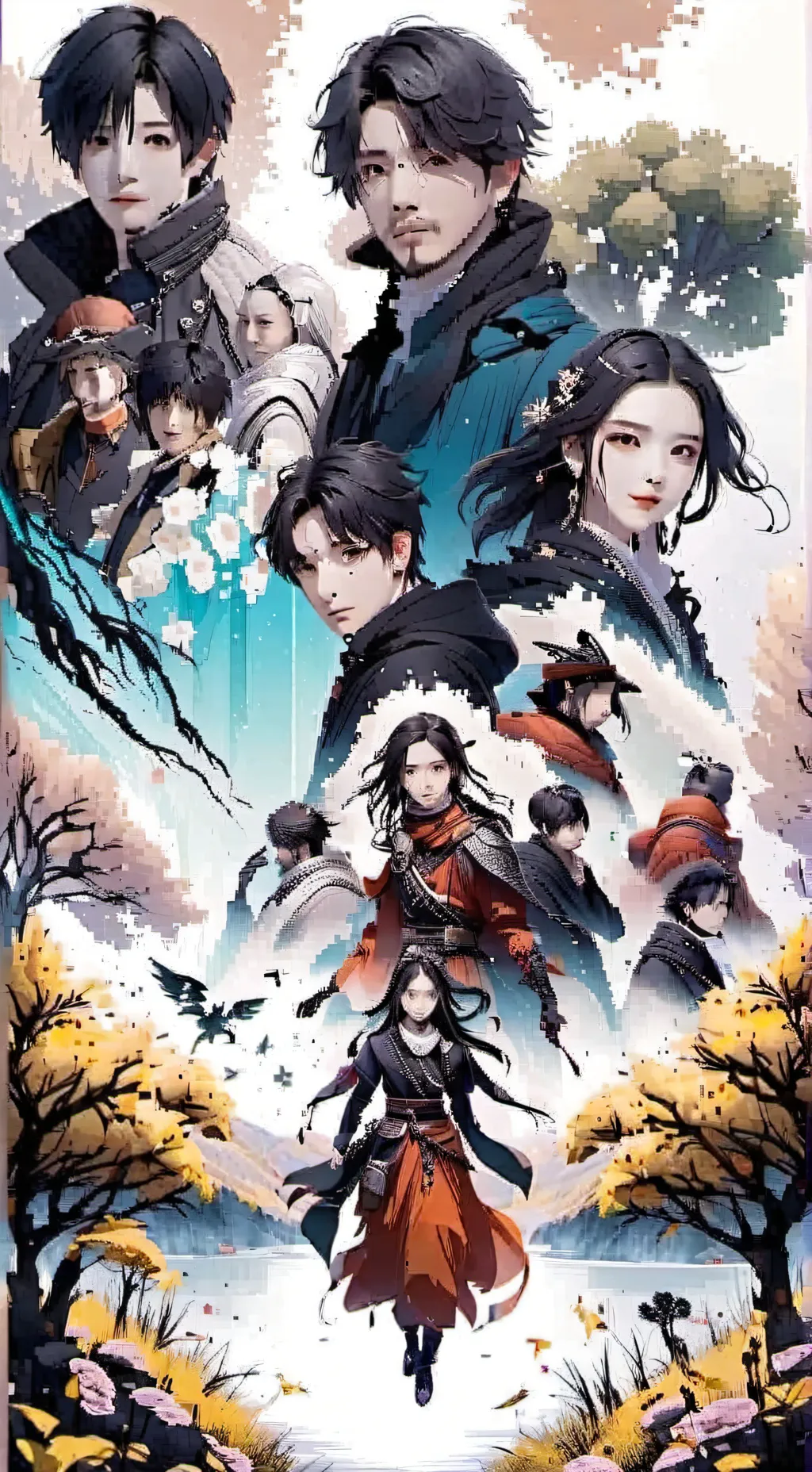 ai character: New year! background