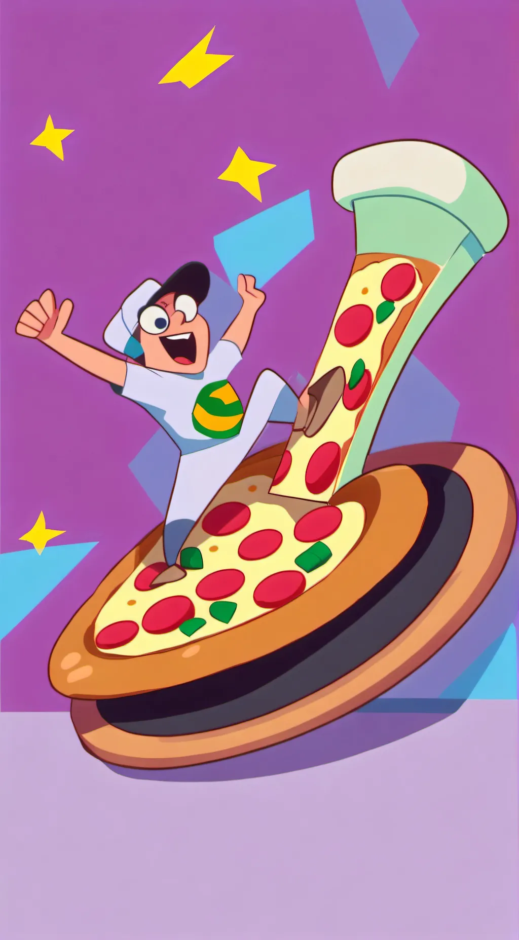 ai character: Pizza background