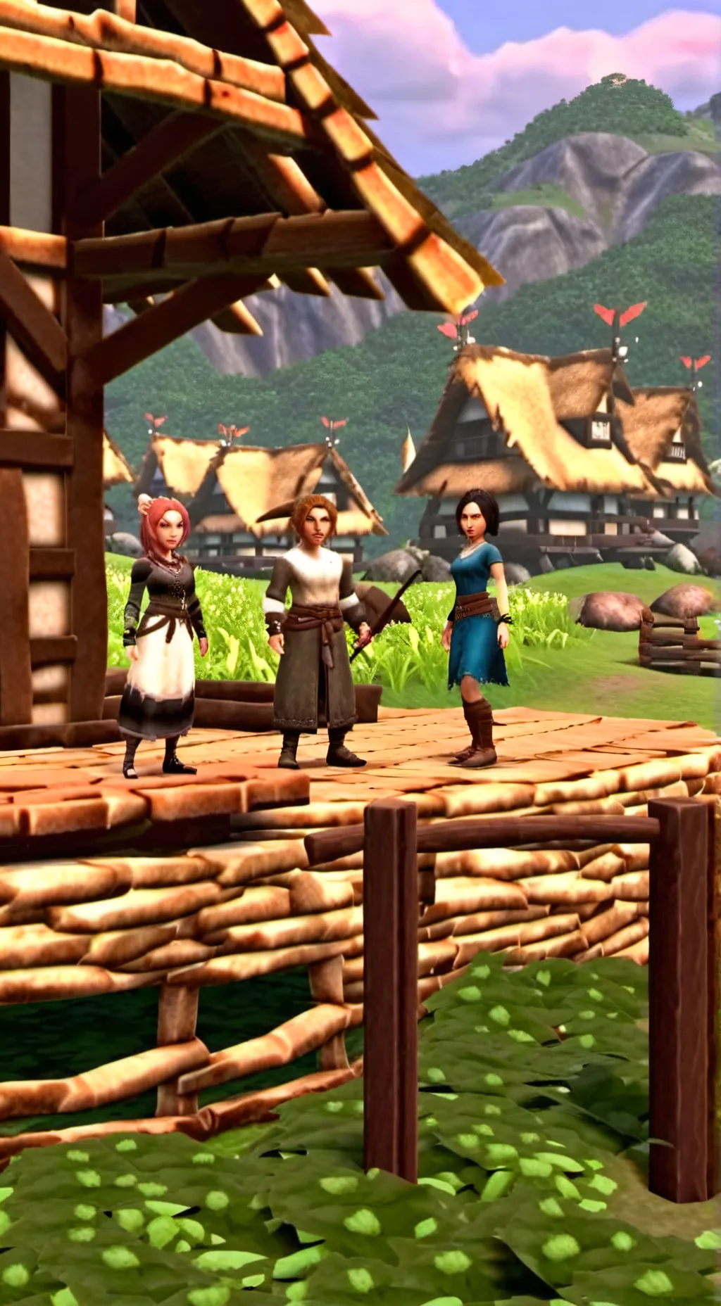 ai character: village Mystery background