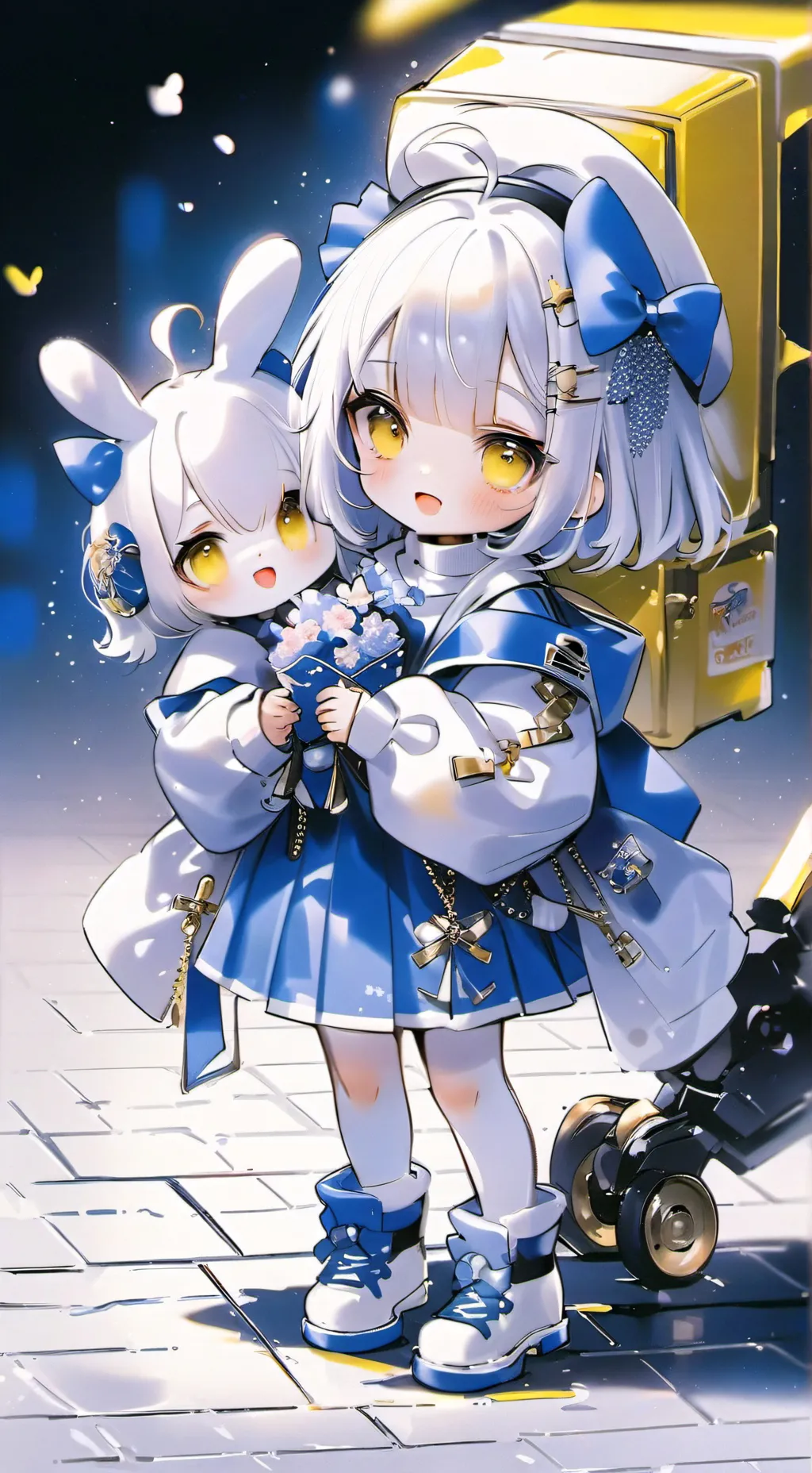 ai character: Mina bcms a baby background