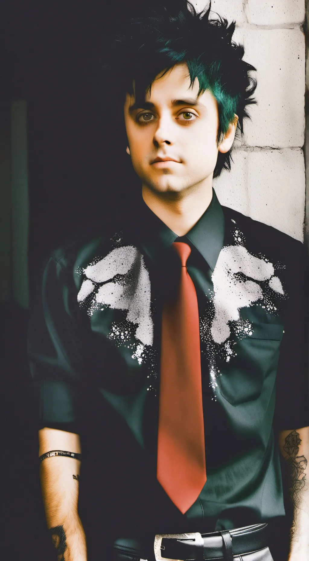 ai character: Green Day. background