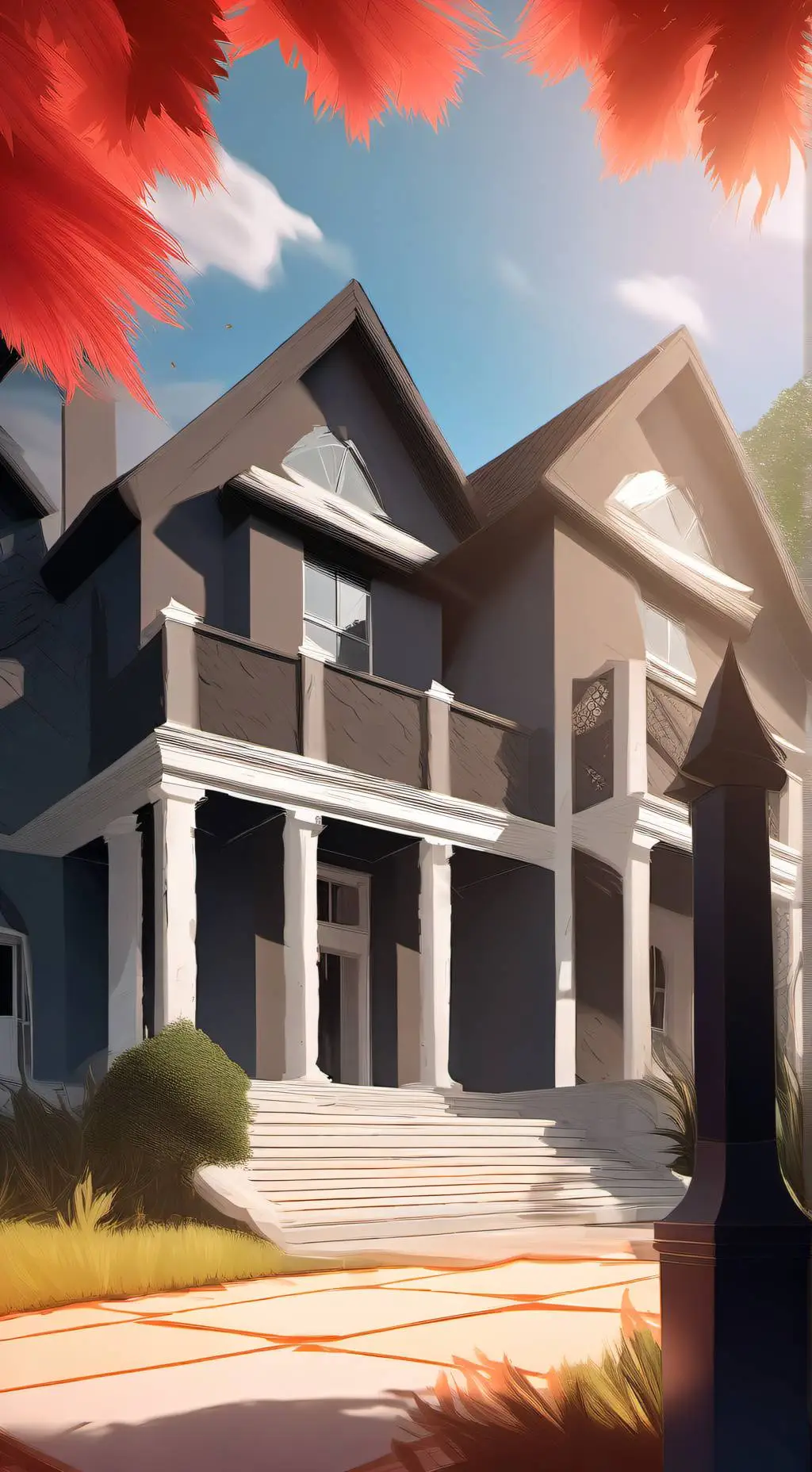 ai character: The Elliot Mansion background