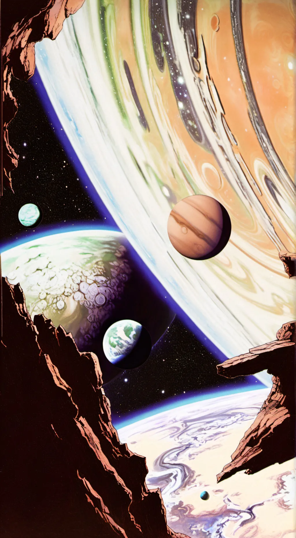 ai character: Earth and Mars background