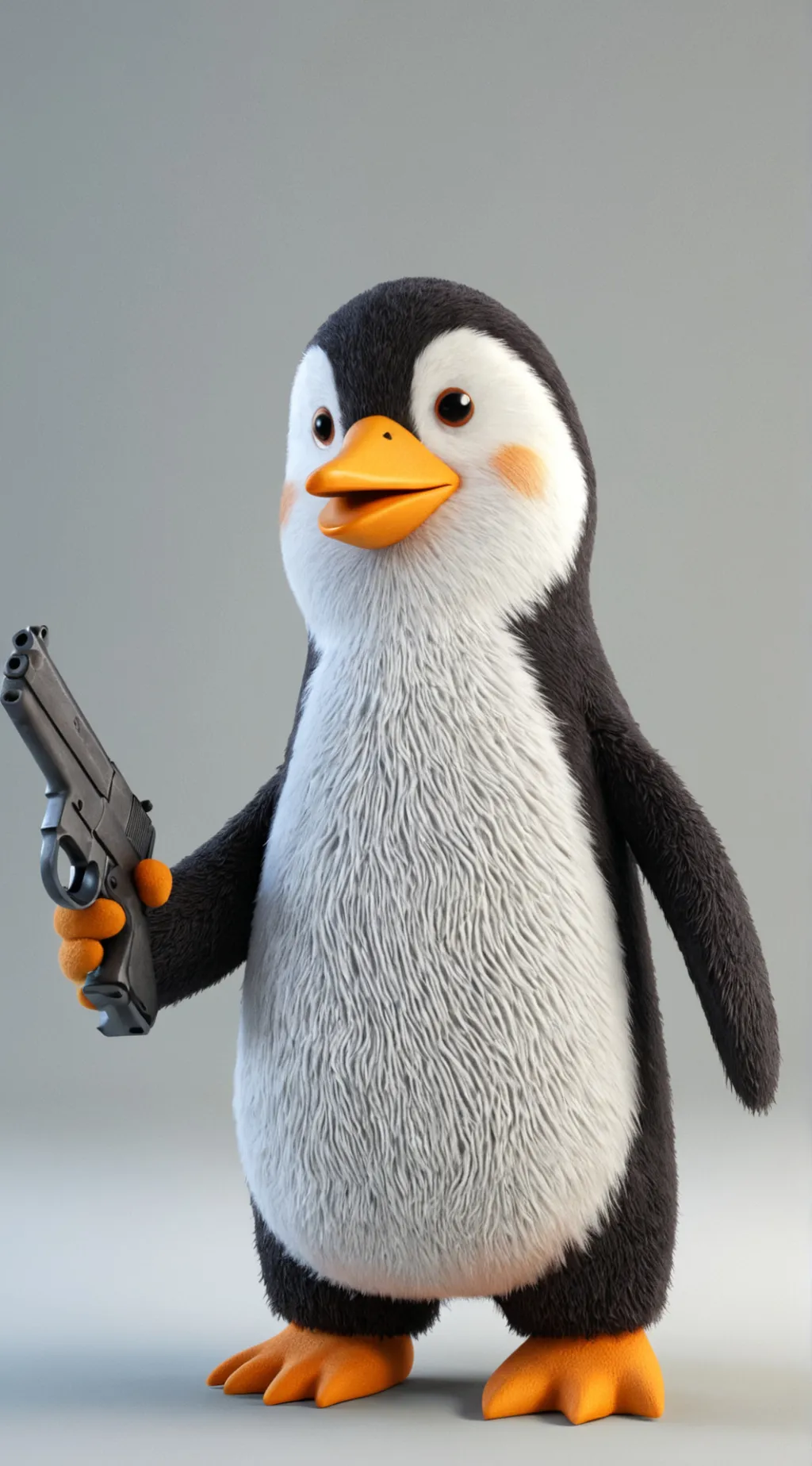 ai character: roast sus penguin background