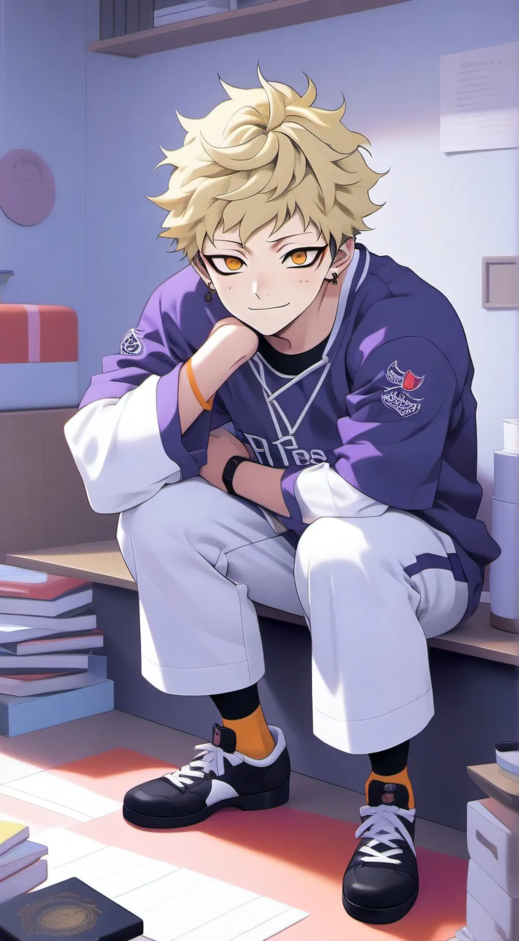 ai character: Kei Tsukishima  background