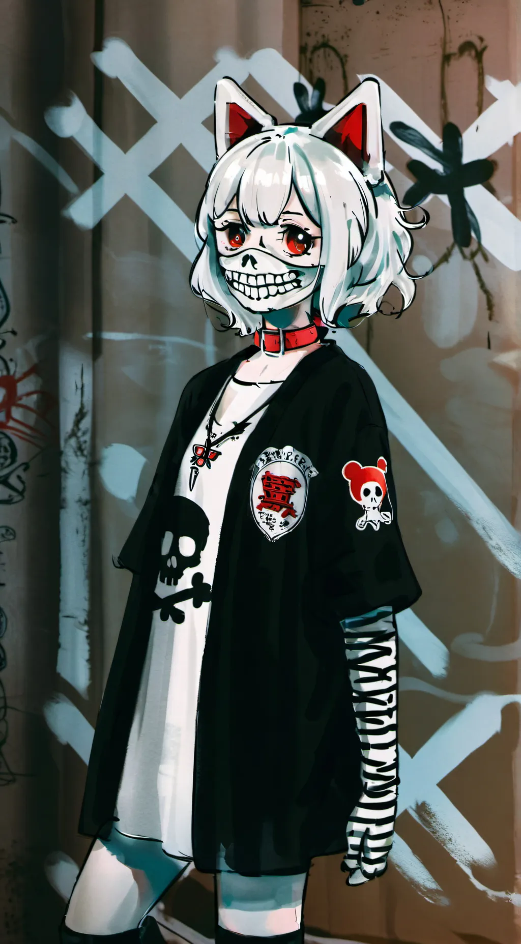 ai character: Skull background