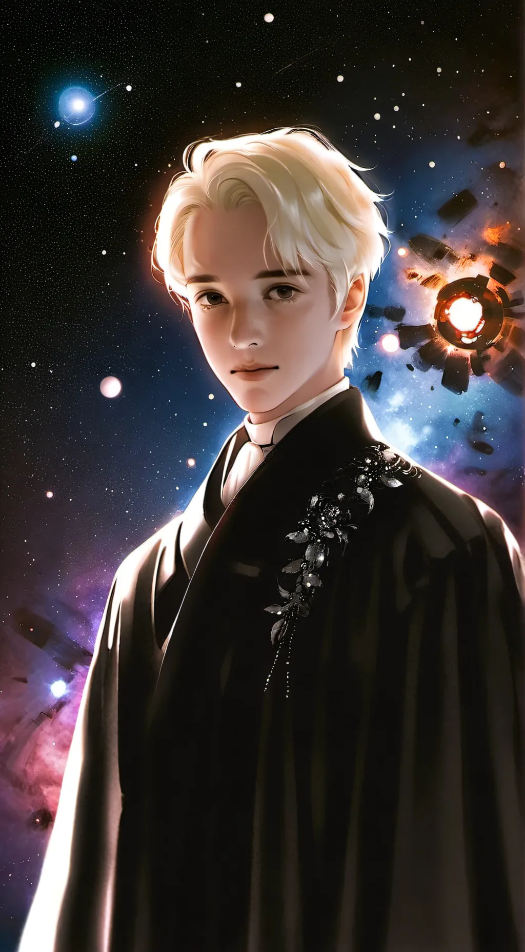 ai character: draco malefoy  background