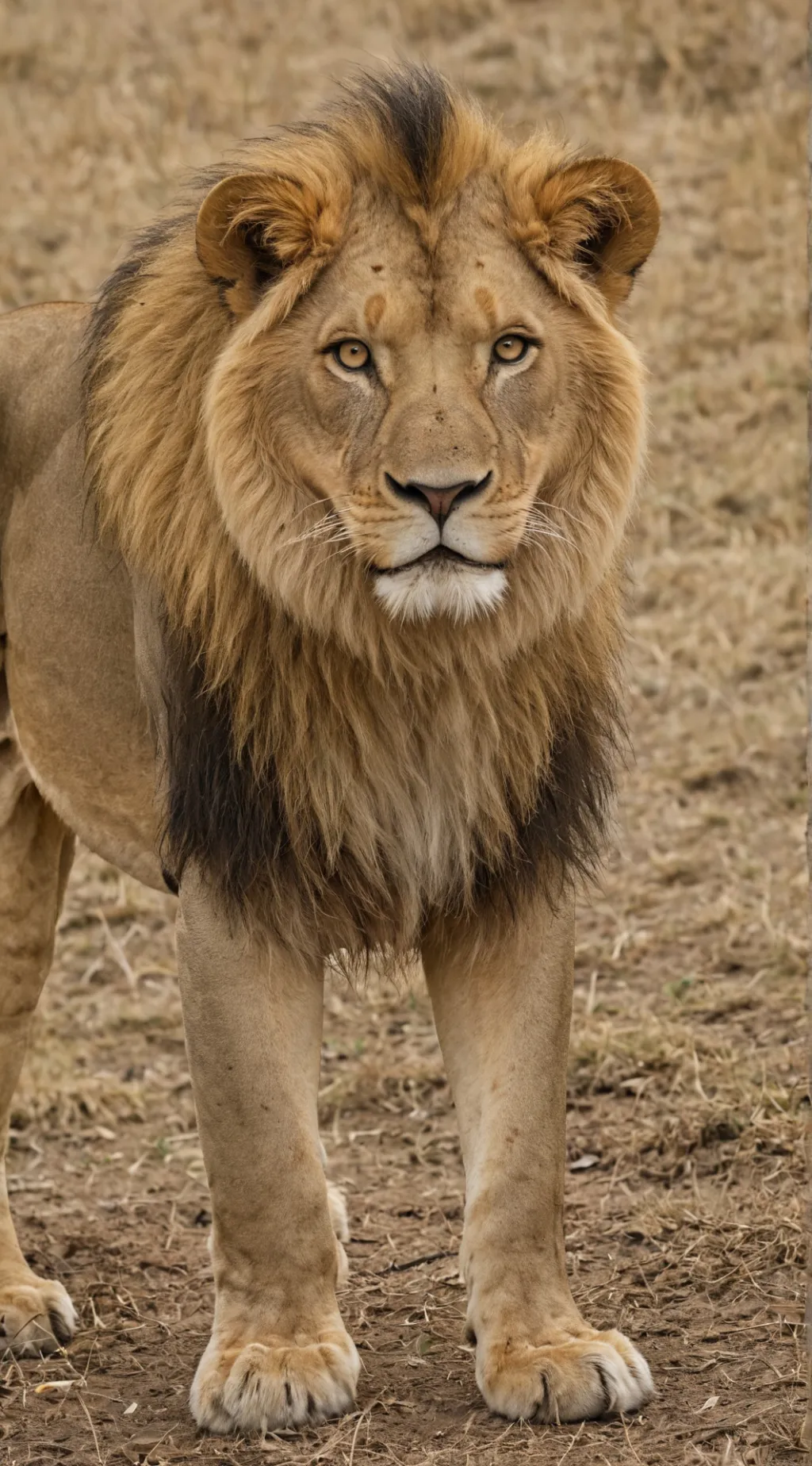 ai character: Simba  background