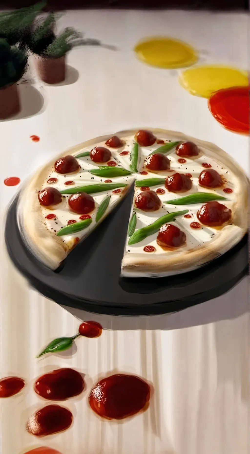 ai character: pyzza  background