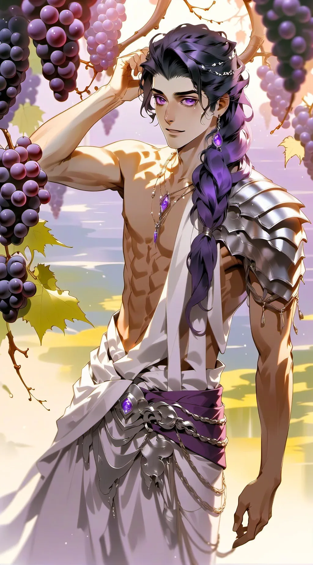 ai character: Dionysus PJO background