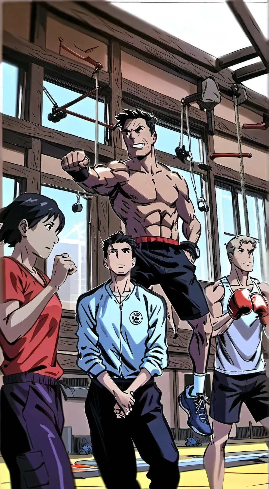 ai character: The Maestro of Fitness background