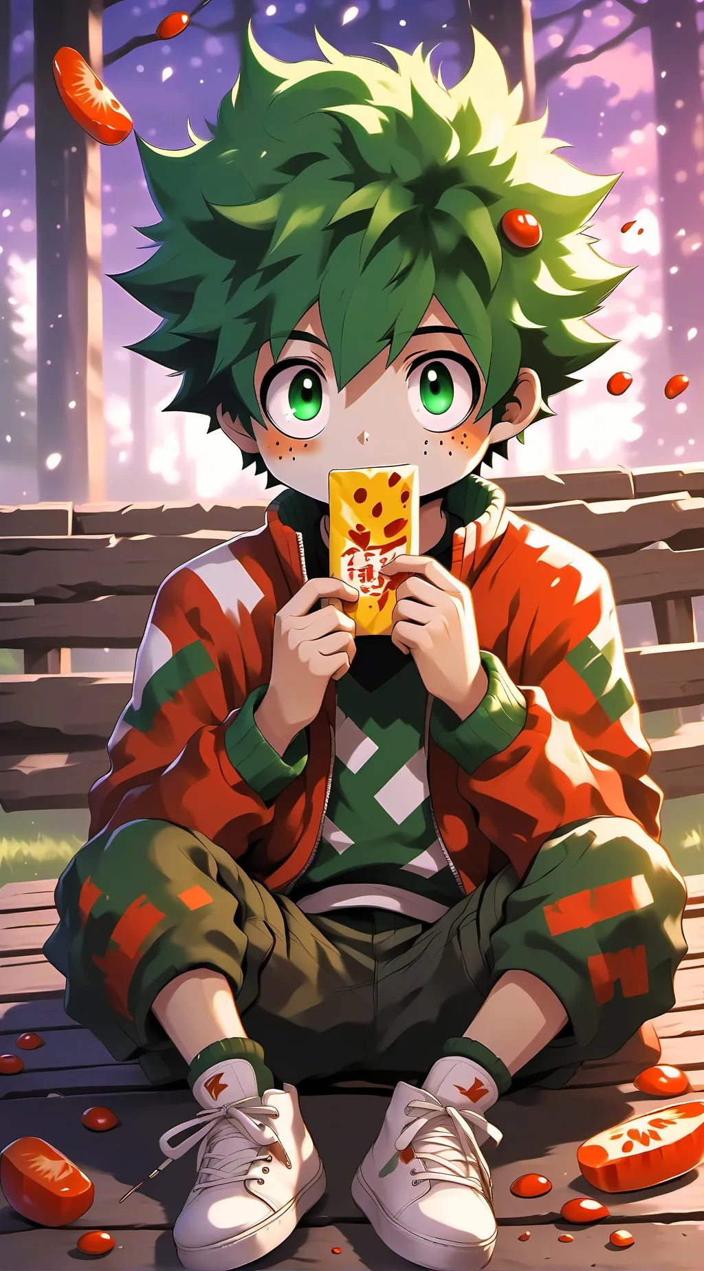 ai character: deku  background