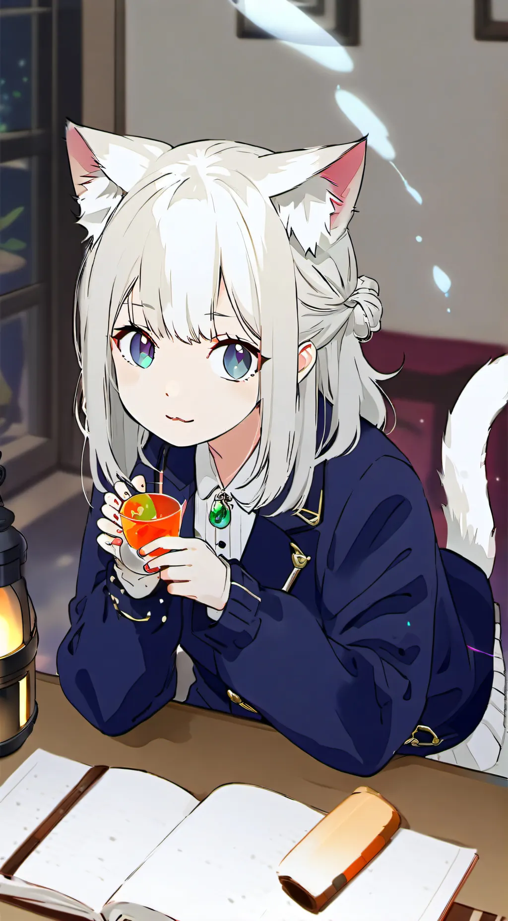 ai character: Эми, background