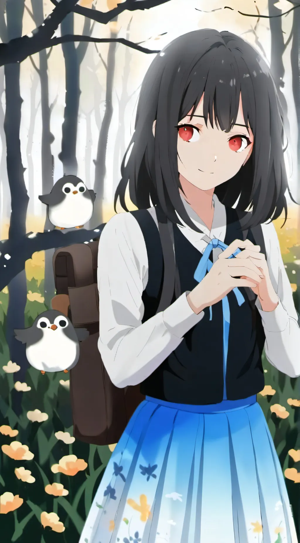 ai character: Grass background