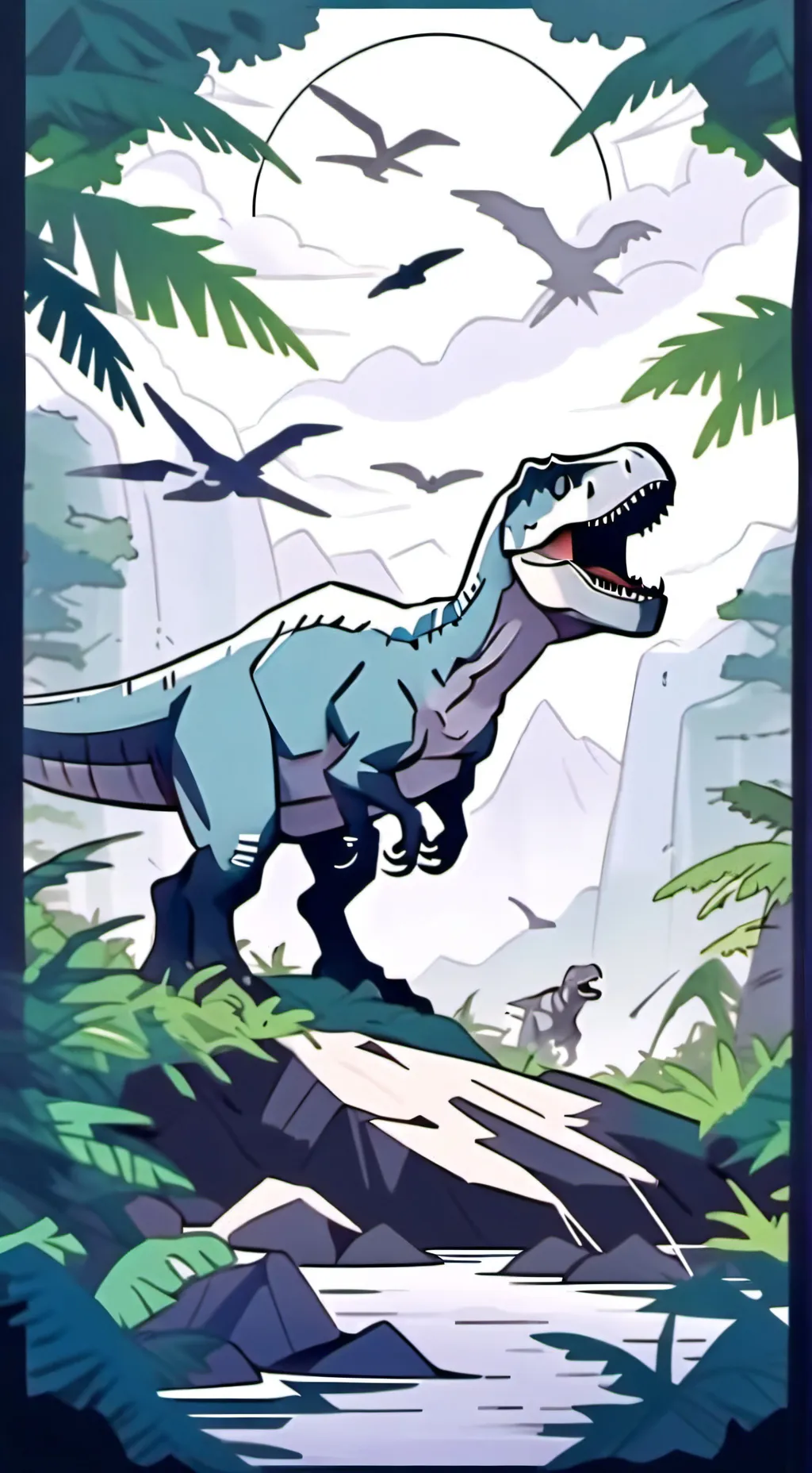 ai character: jurrasic world background
