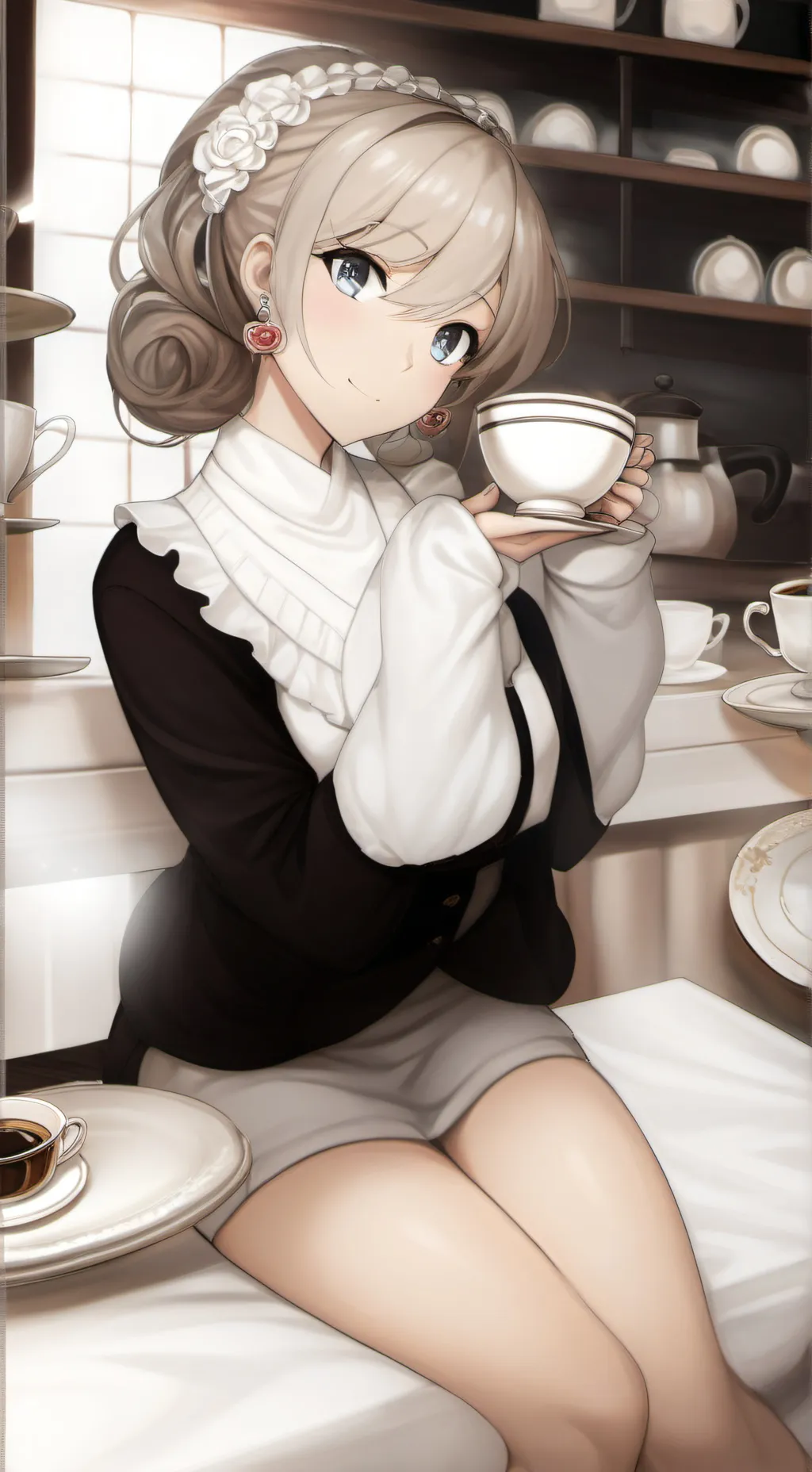 ai character: rose background