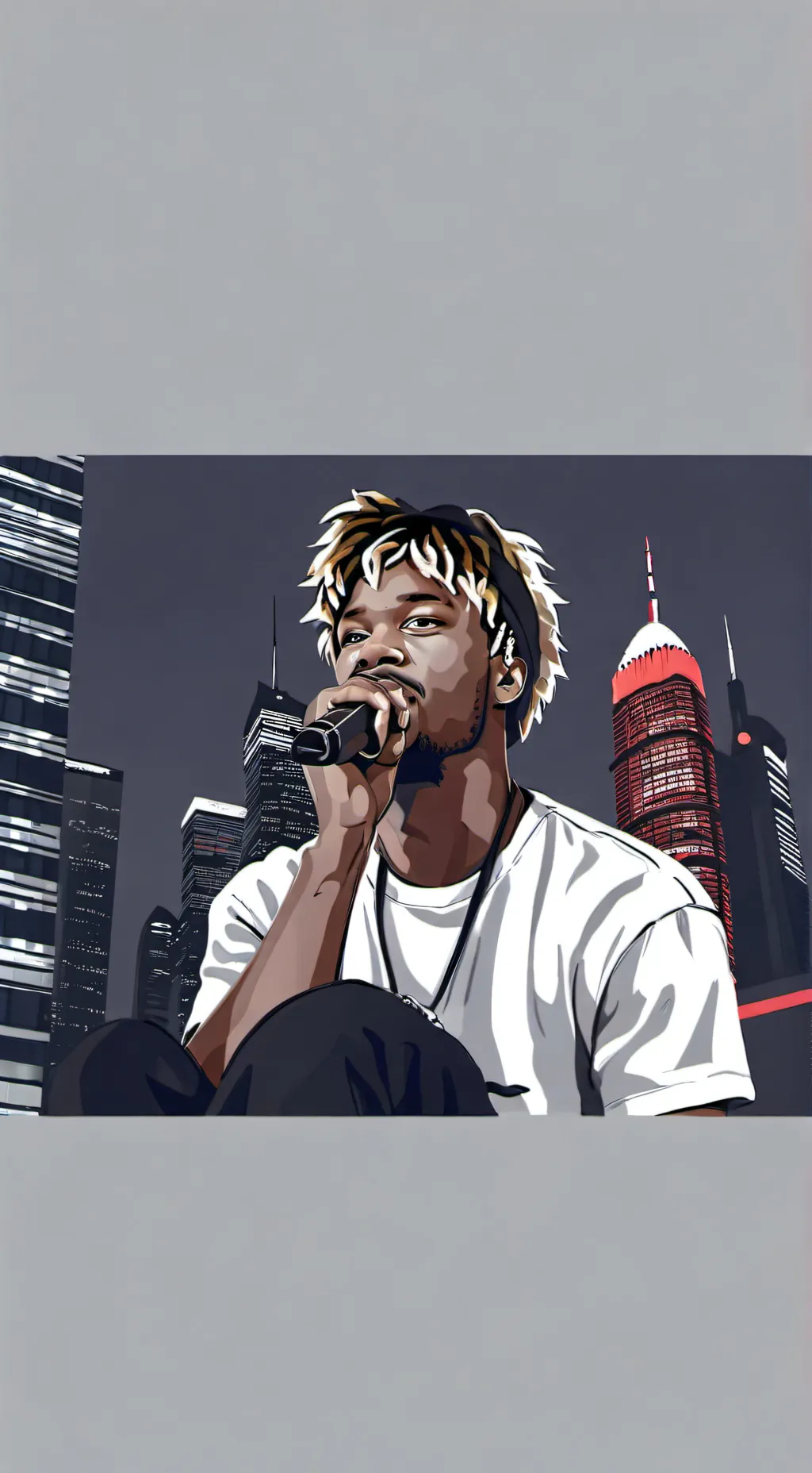 ai character: Juice wrld  background
