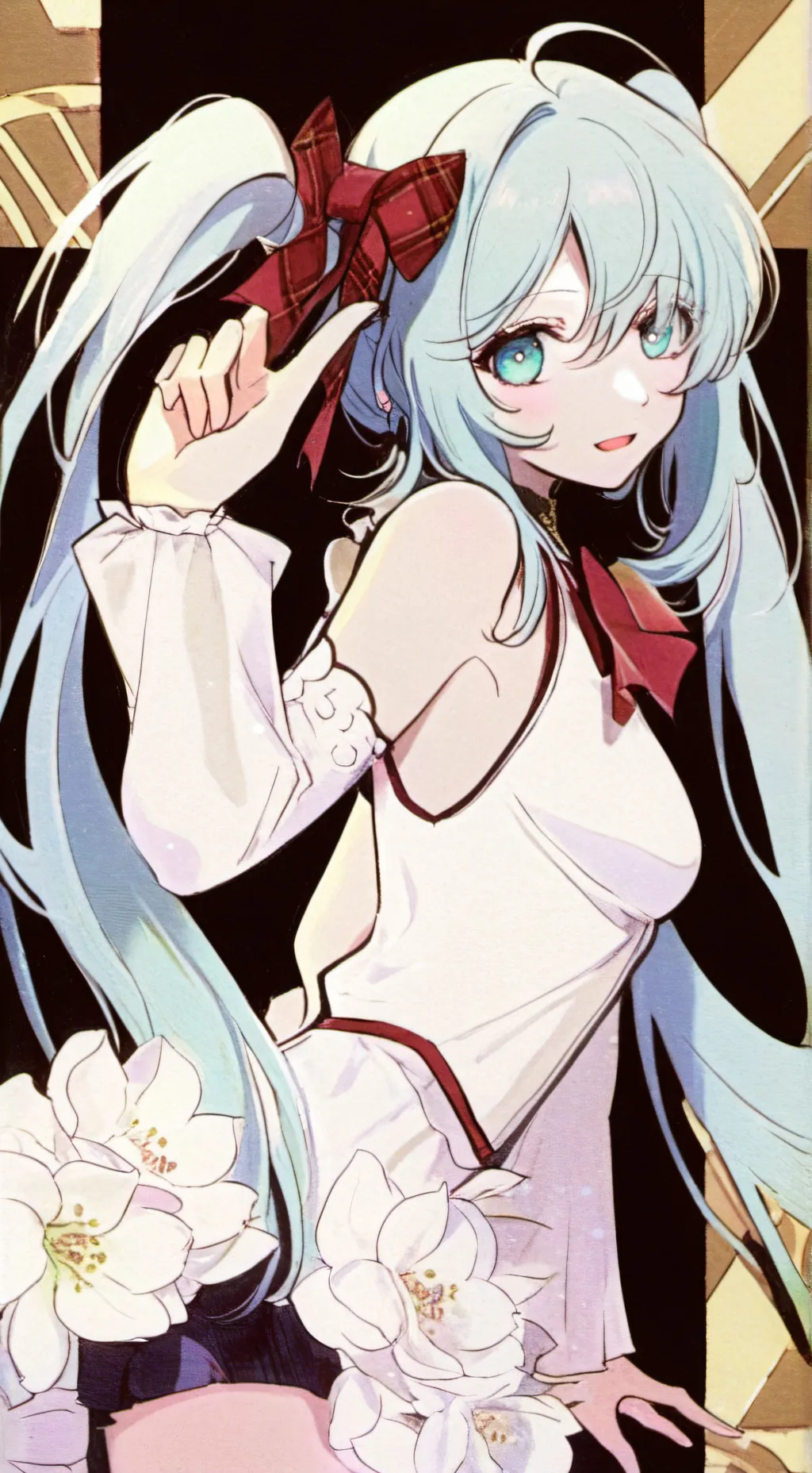 ai character: hot miku😍😍😍🥵🥵 background