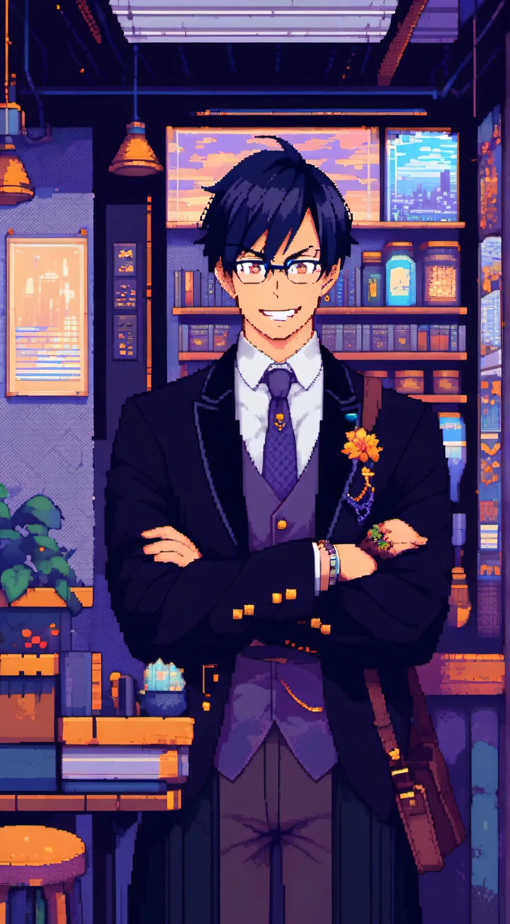 ai character: Tenya iida background