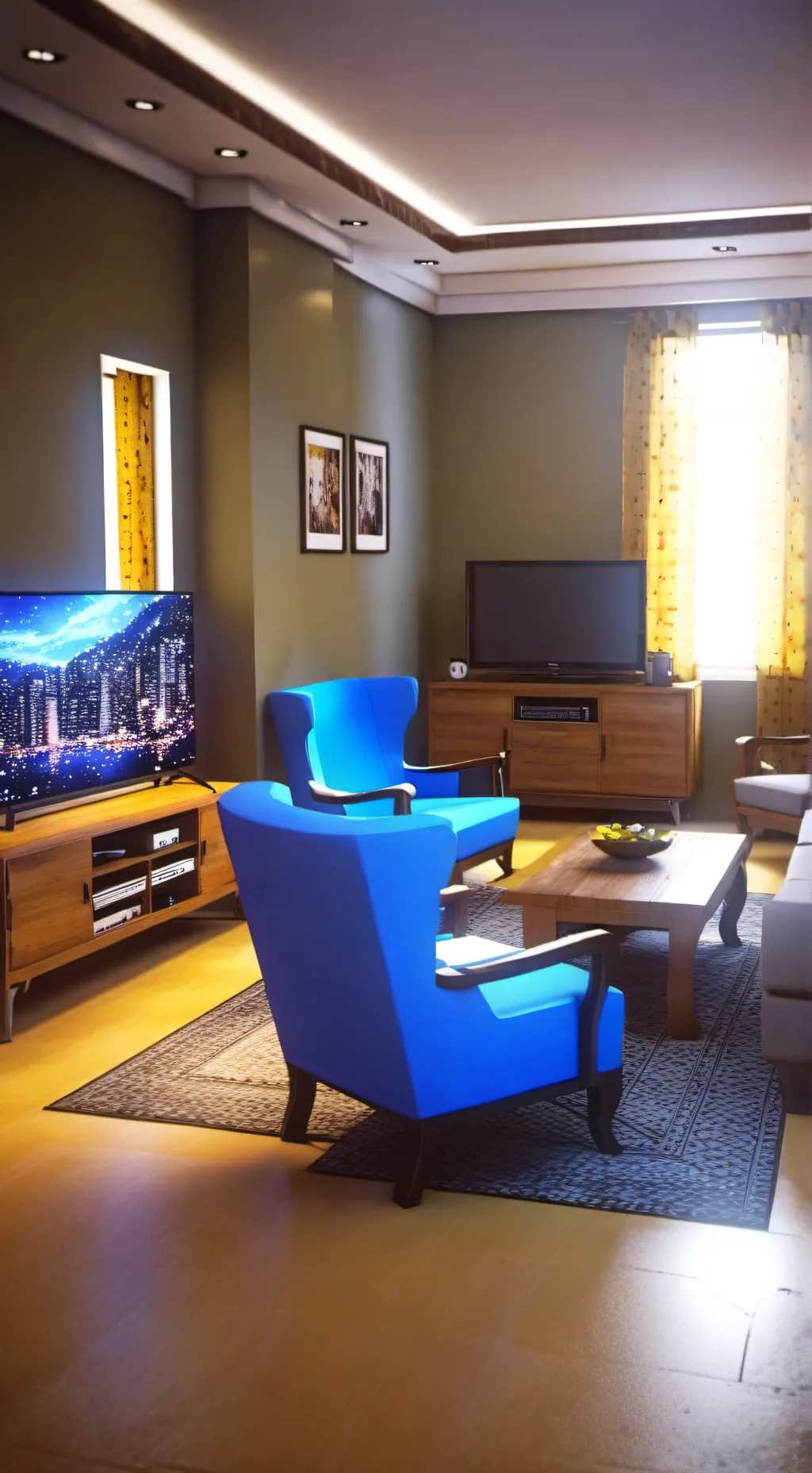 ai character: Start in the house background