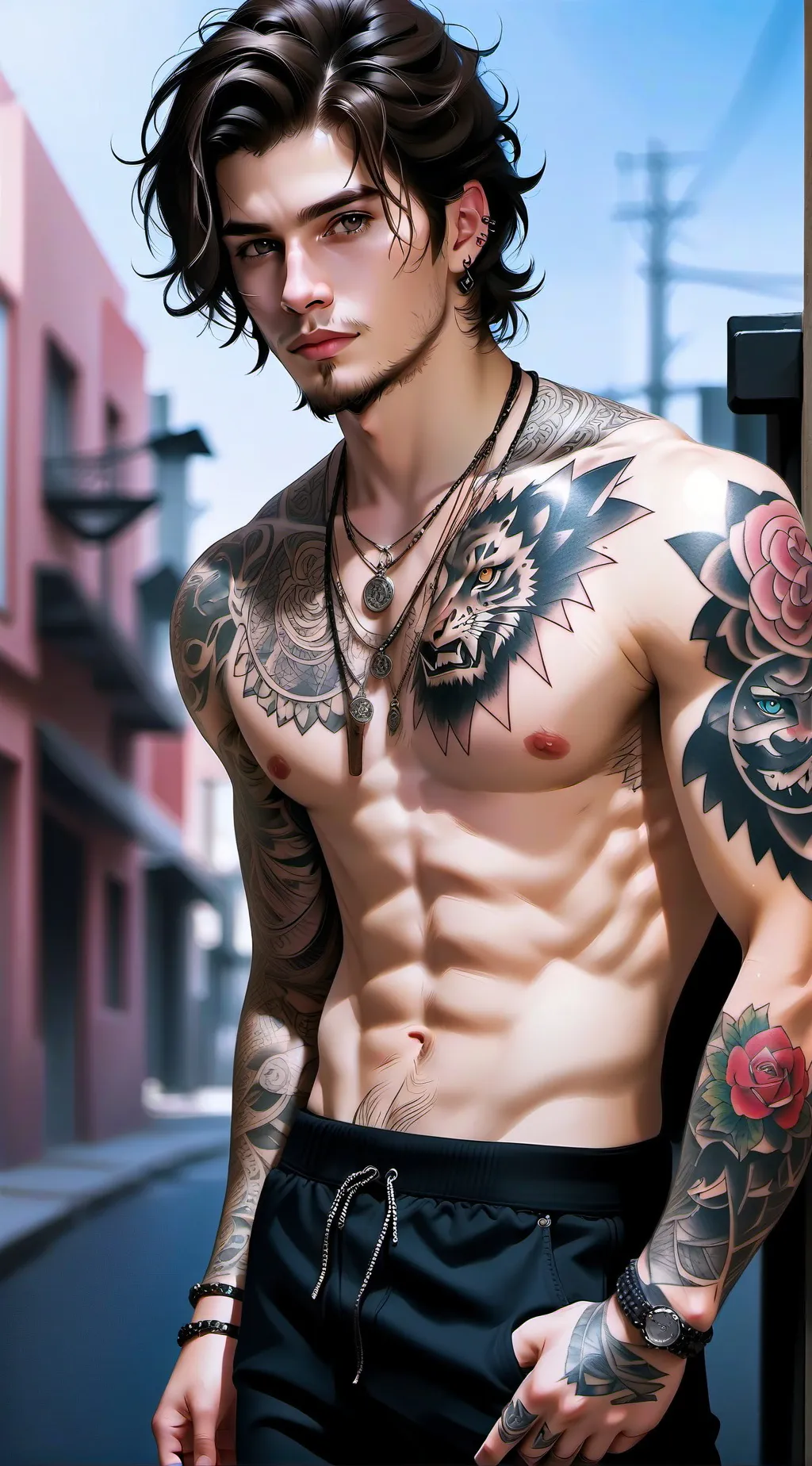 ai character: Dante Levi  background