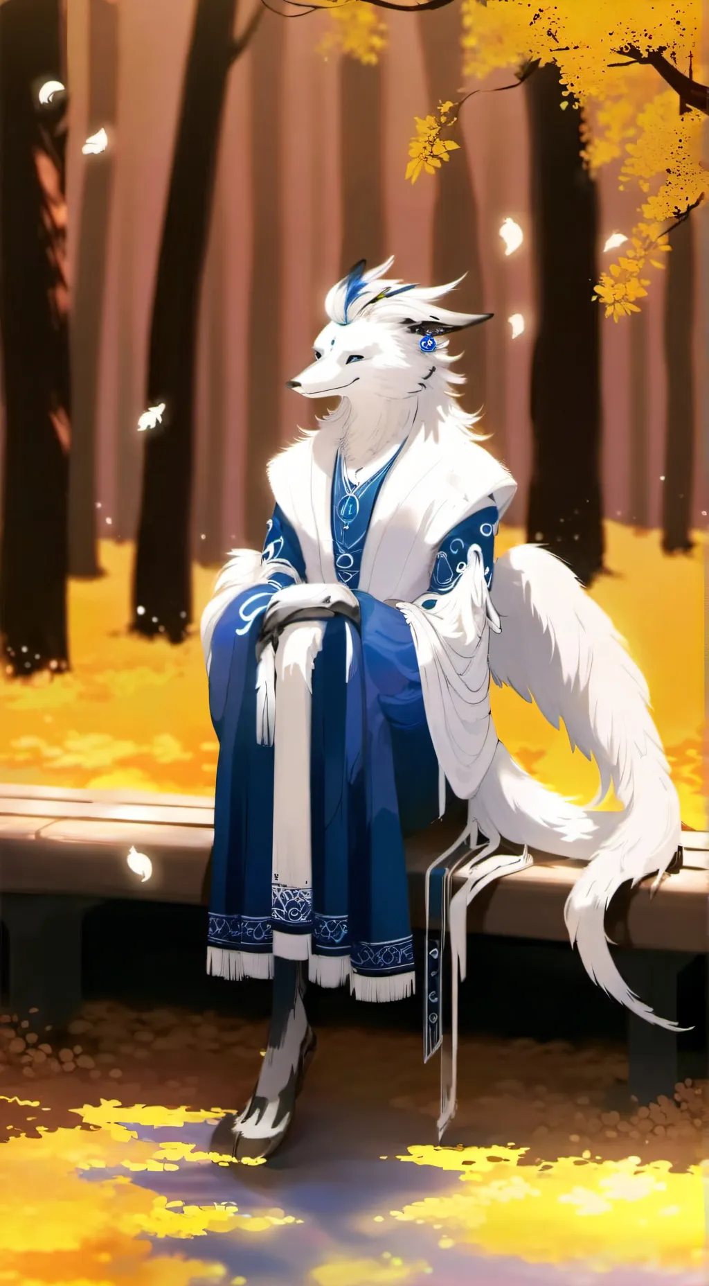 ai character: human dog background