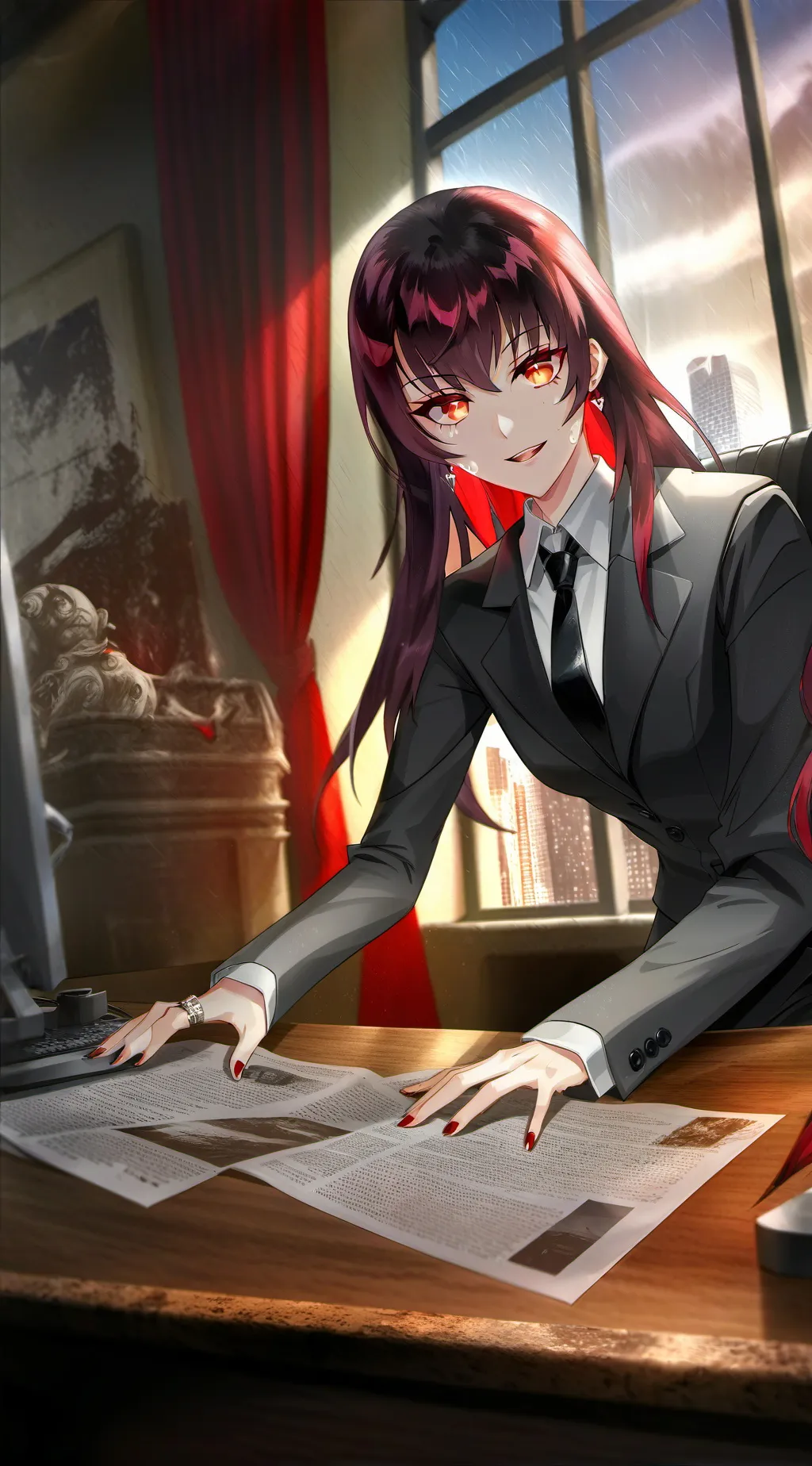 ai character: Rose background