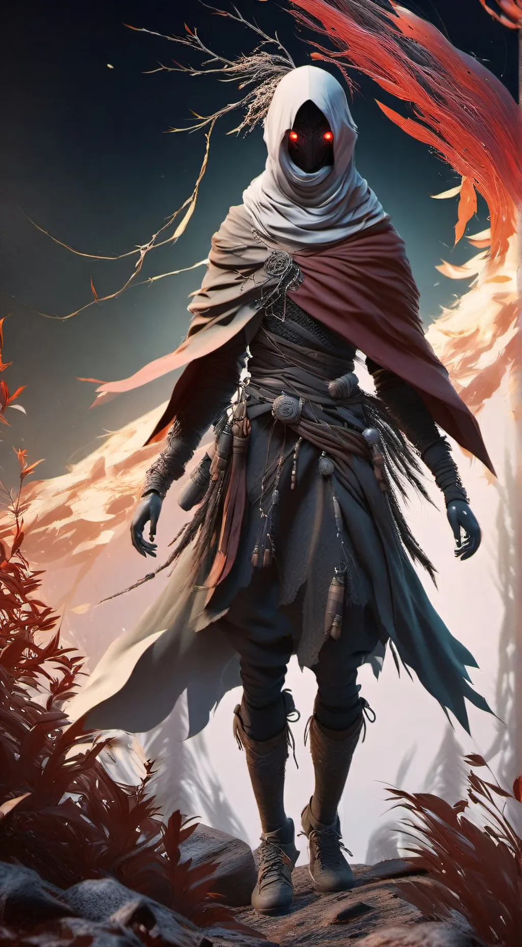 ai character: Mha Glitch background