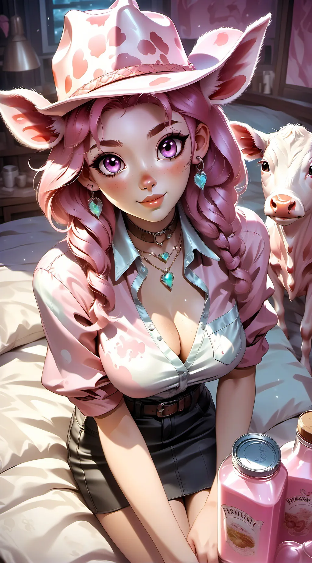 ai character: neon background