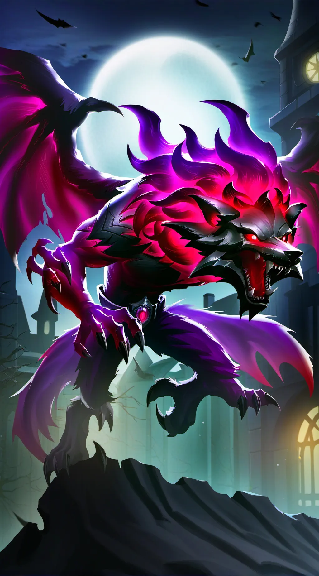 ai character: ✅Red Moon background