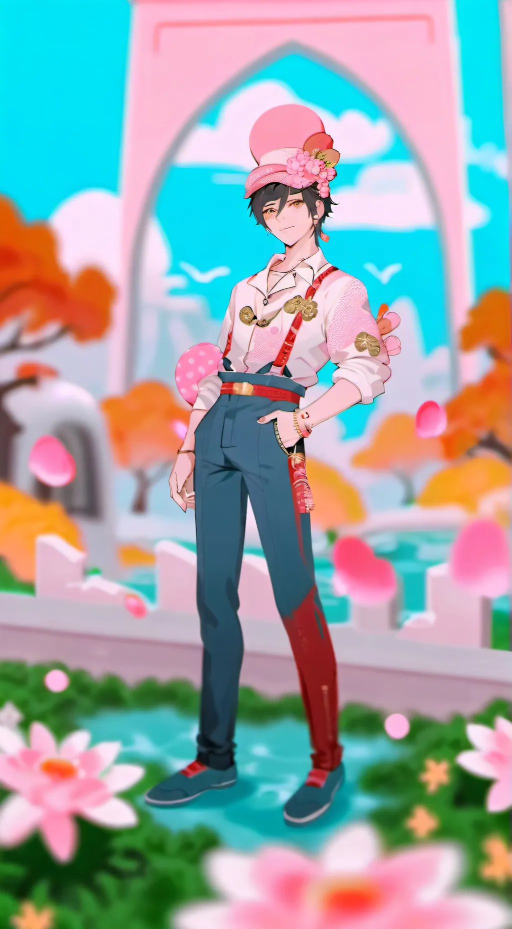 ai character: sprunki but loveu  background