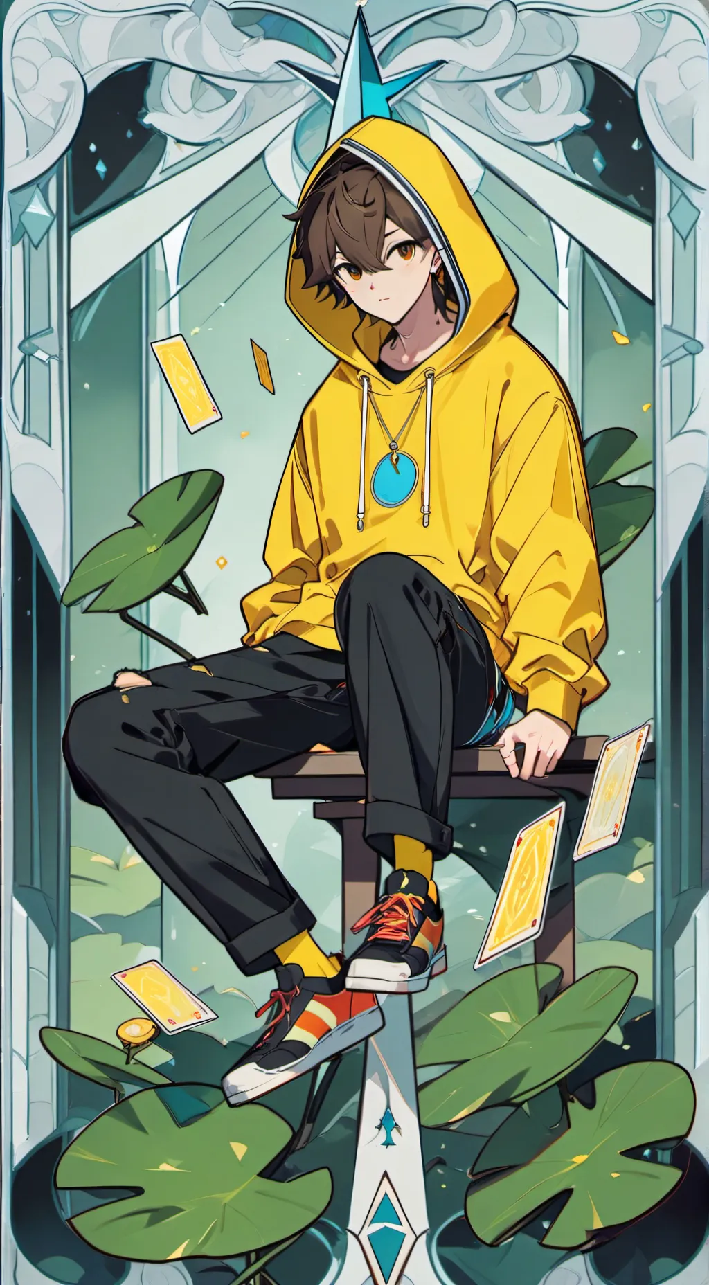 ai character: glitch  background