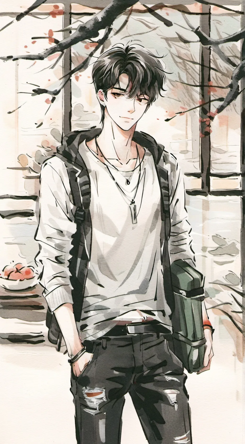 ai character: Asher Tanaka  background