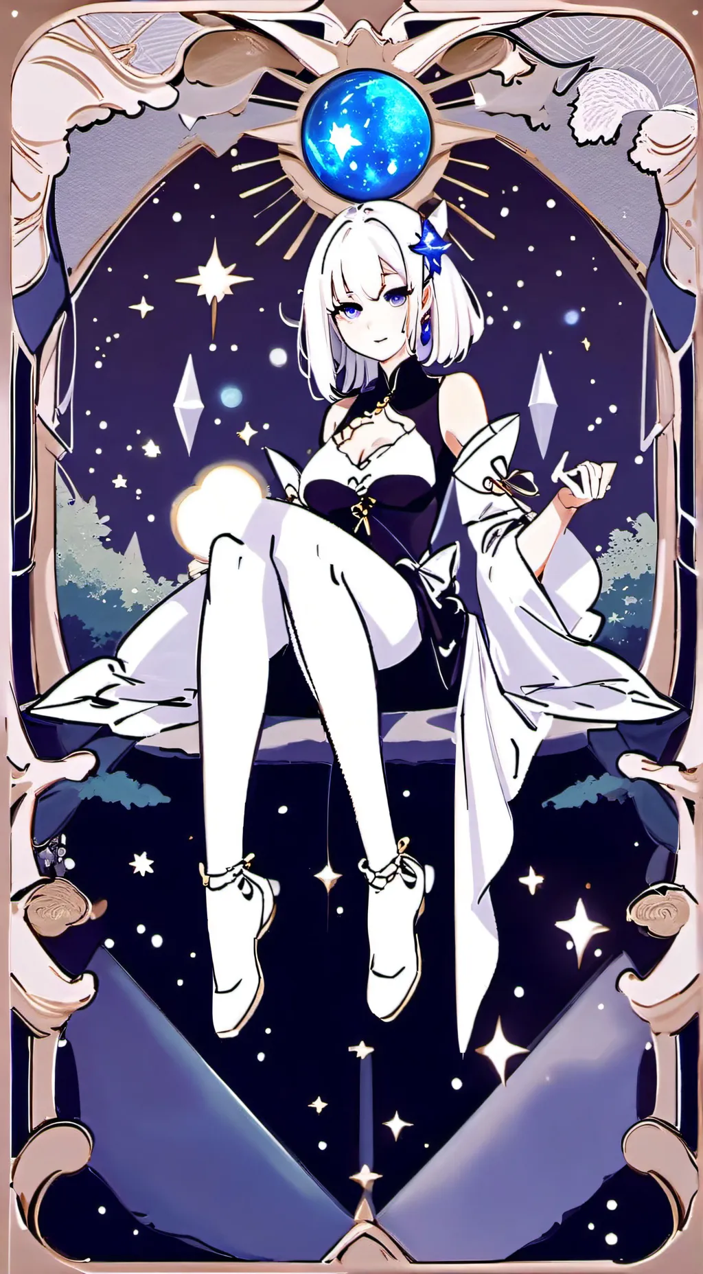 ai character: Guiding light background