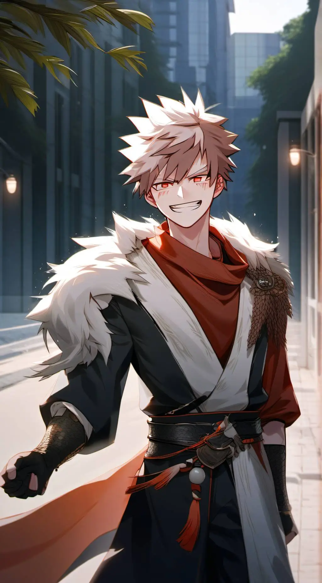 ai character: bakugo 💥 background