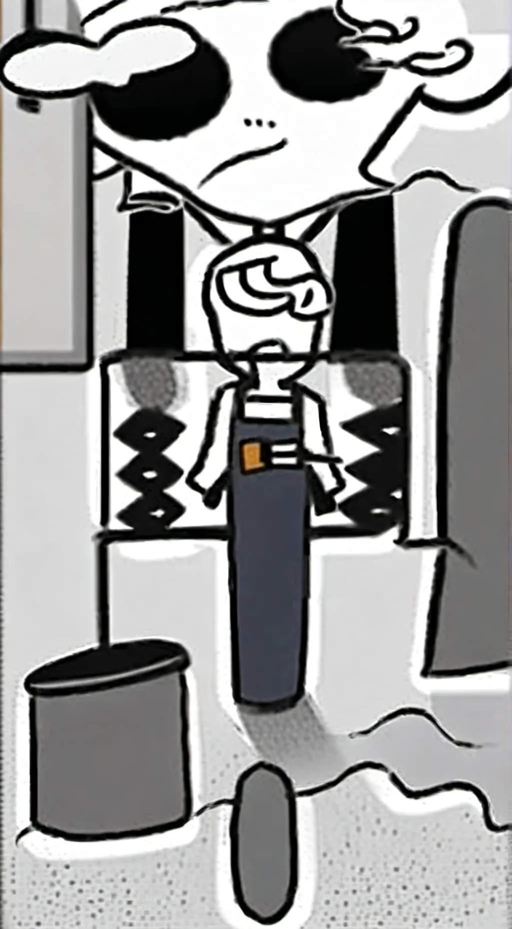 ai character: Gray SUS background