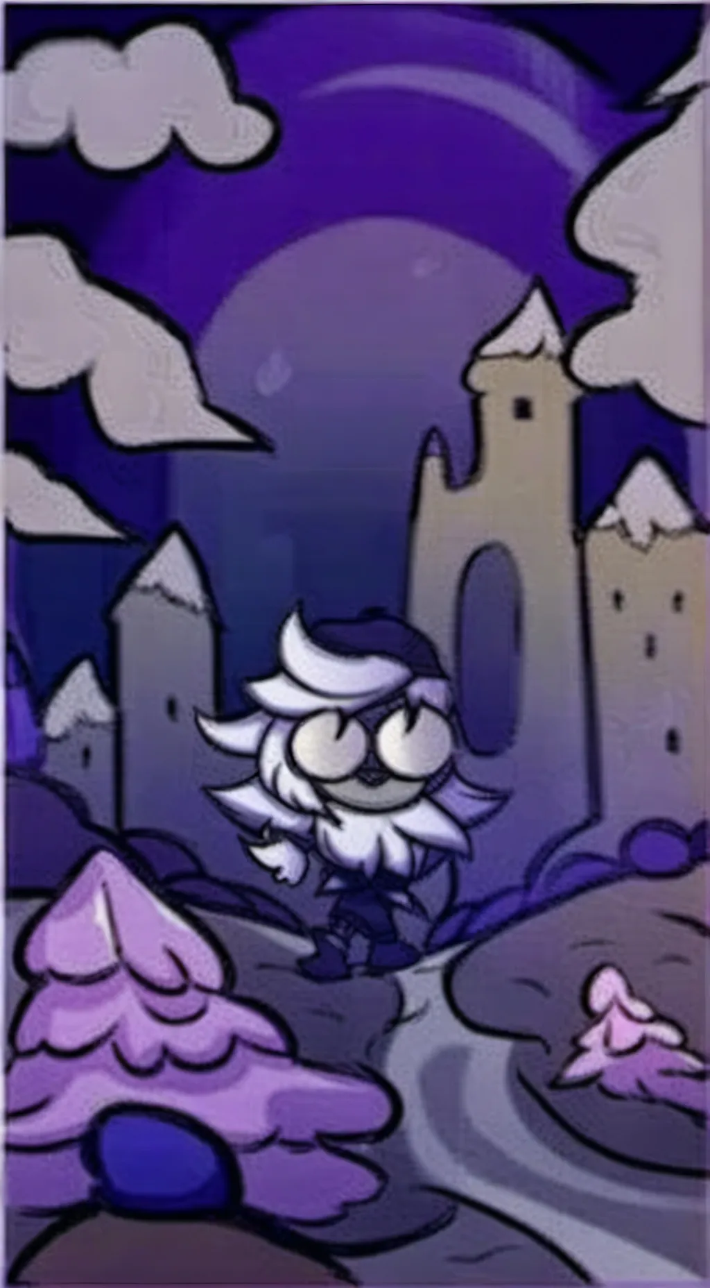 ai character: V and X reindeers background