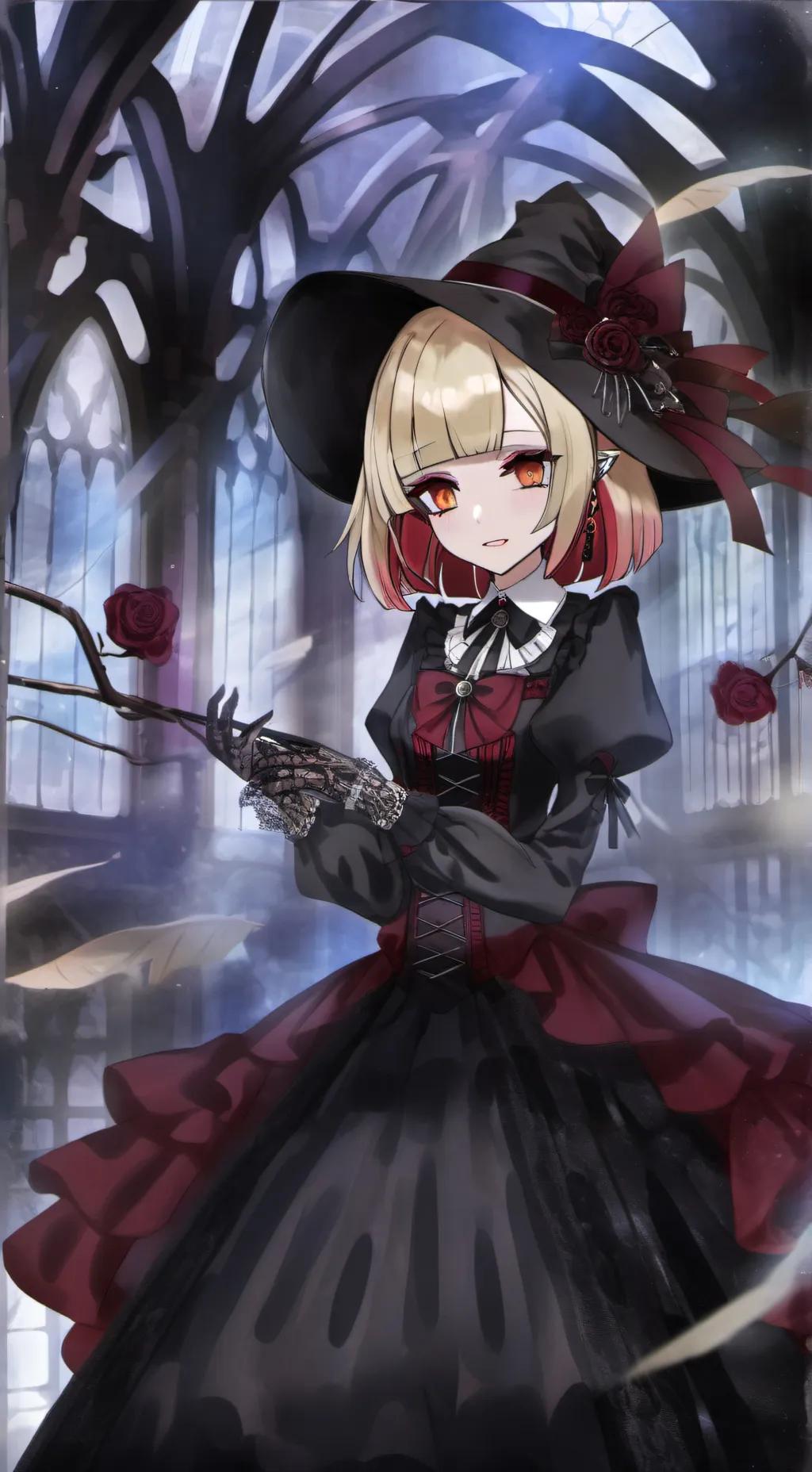ai character: zoey witch background