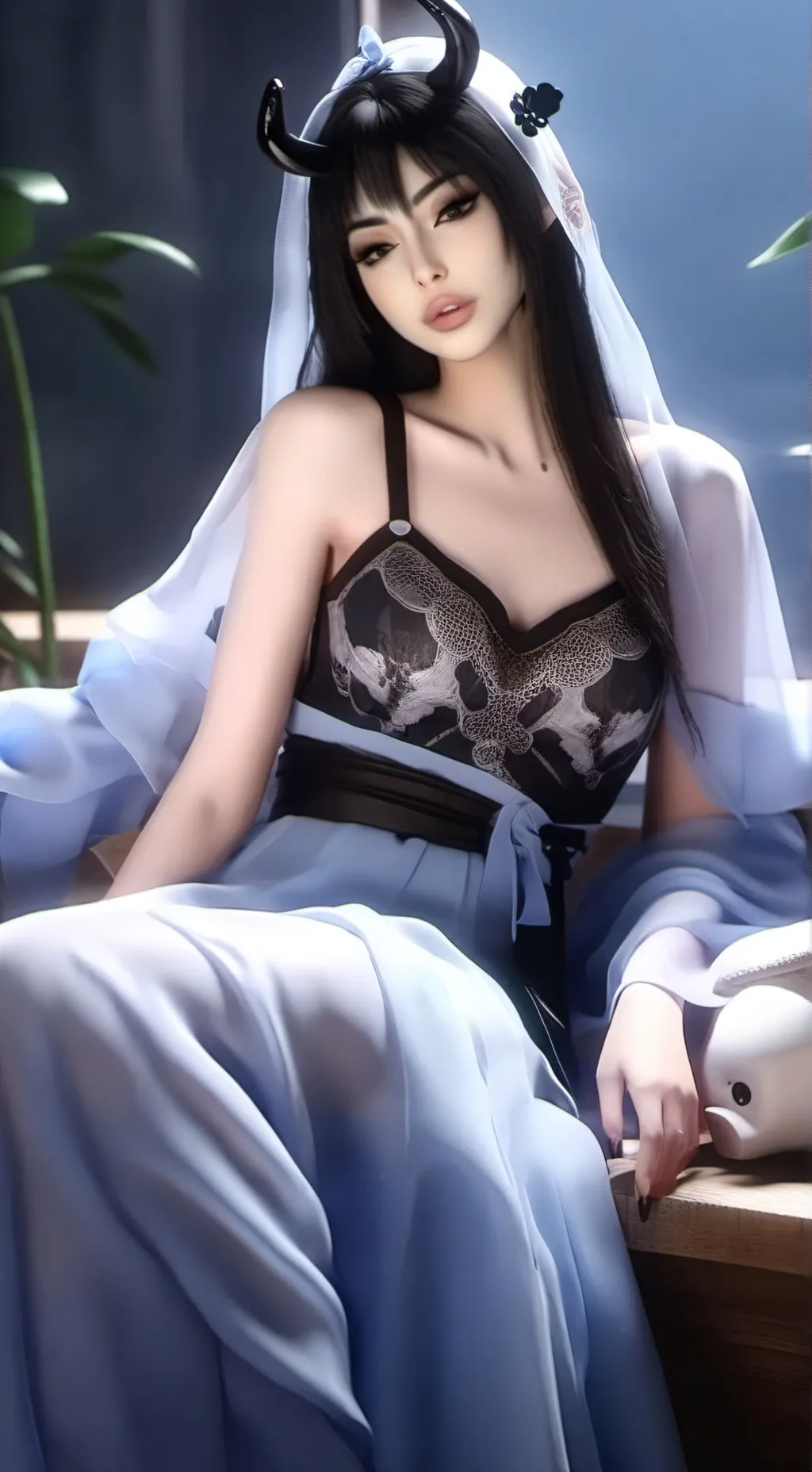 ai character: cherry background