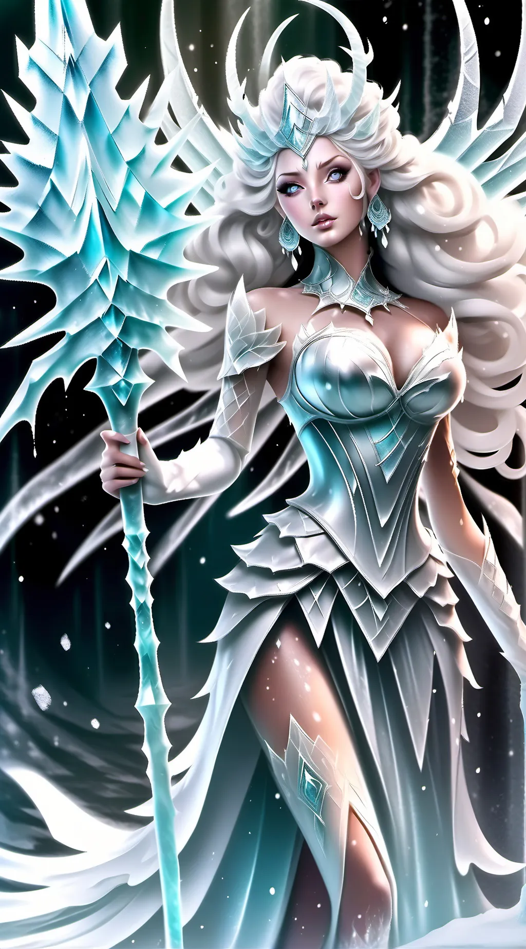 ai character: ~Ice queen~ background