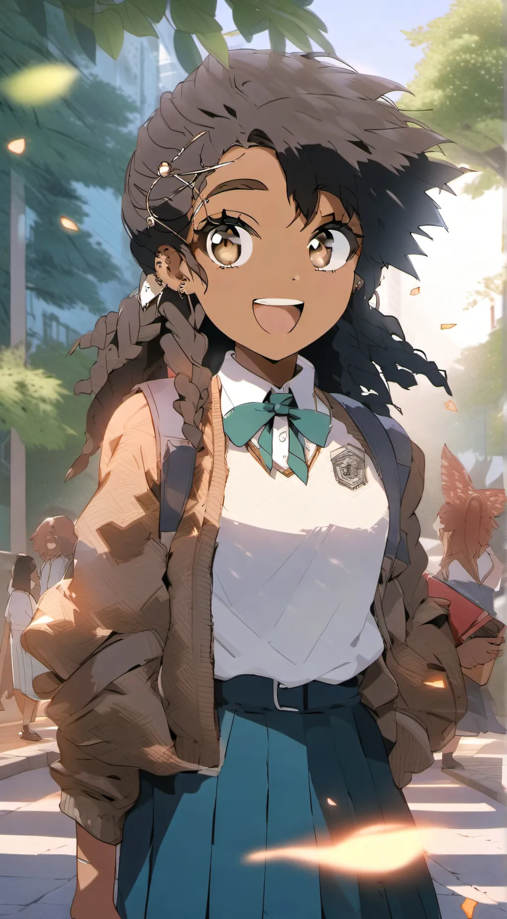 ai character: Mha school  background