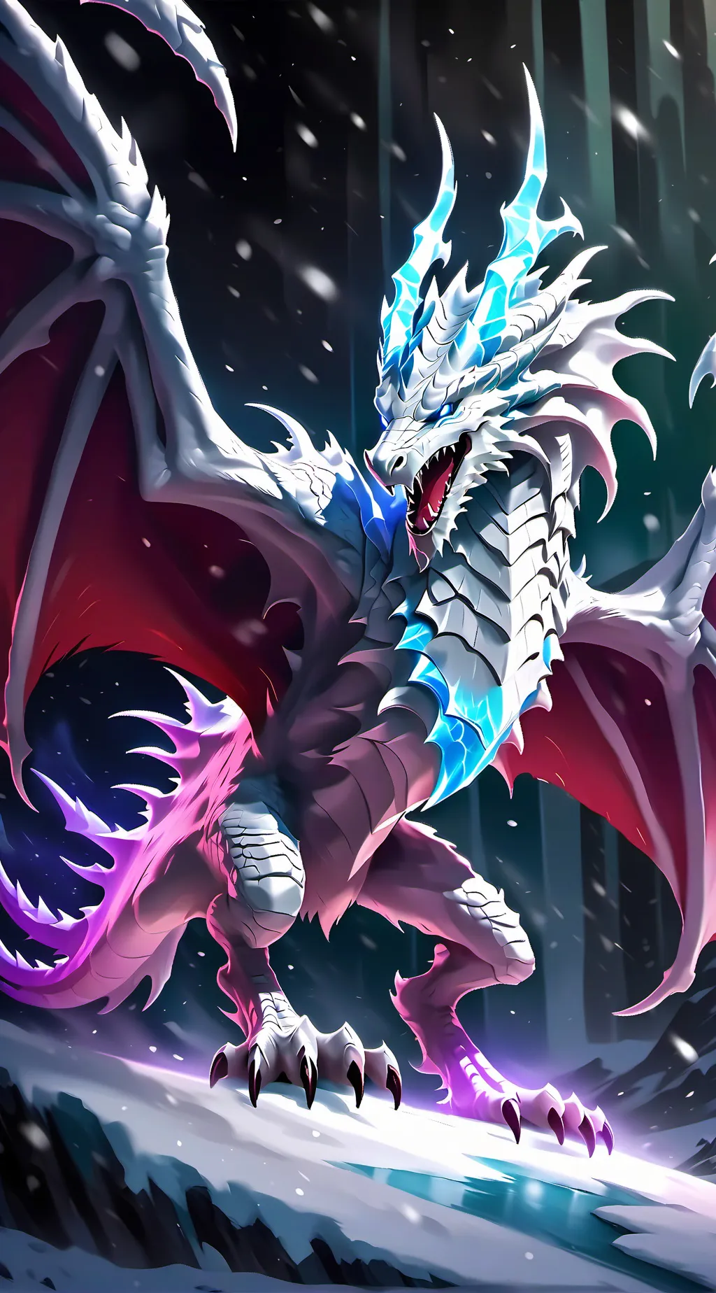 ai character: Snowy background