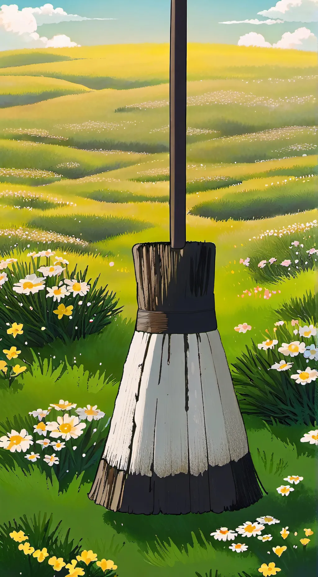 ai character: broom from baldi background