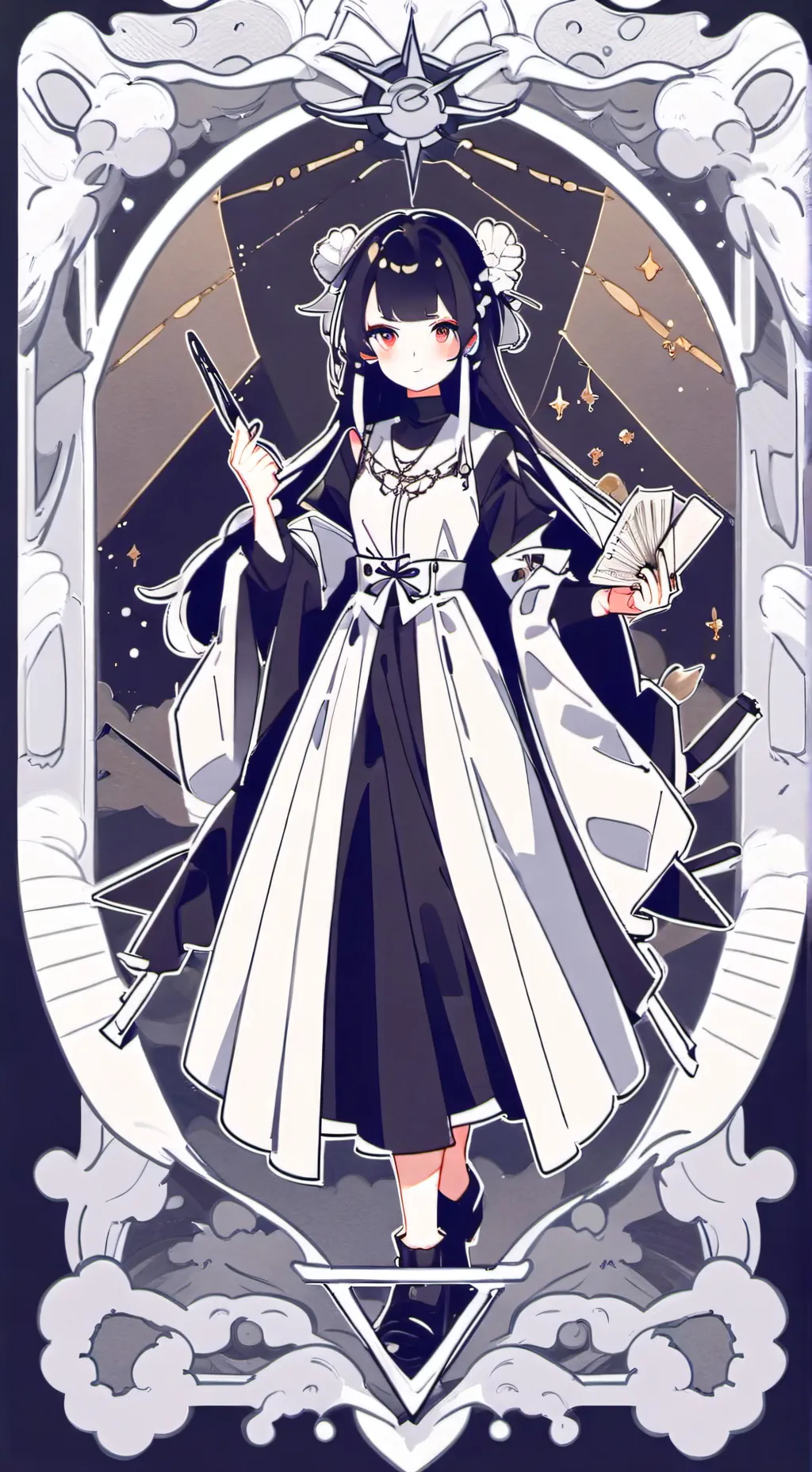 ai character: catnap and moonlig background